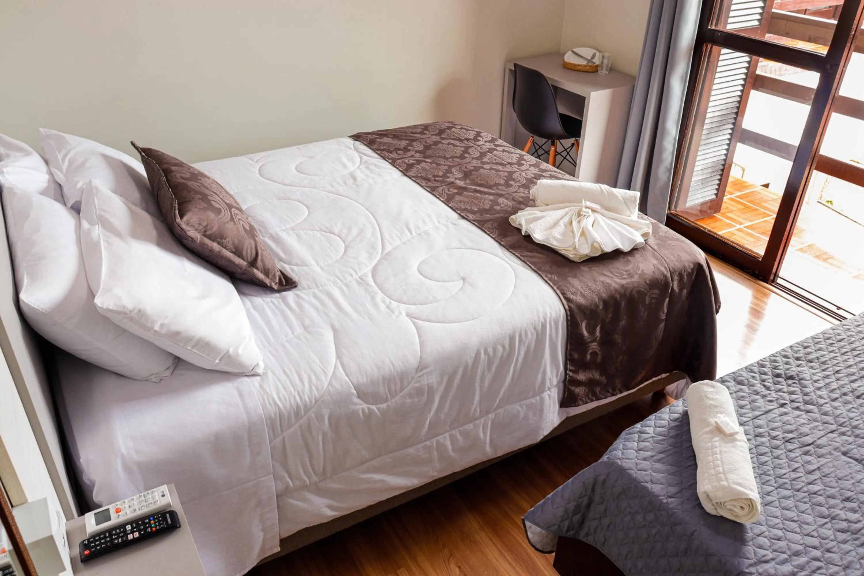 Bed in Pousada Paraíso da Serra