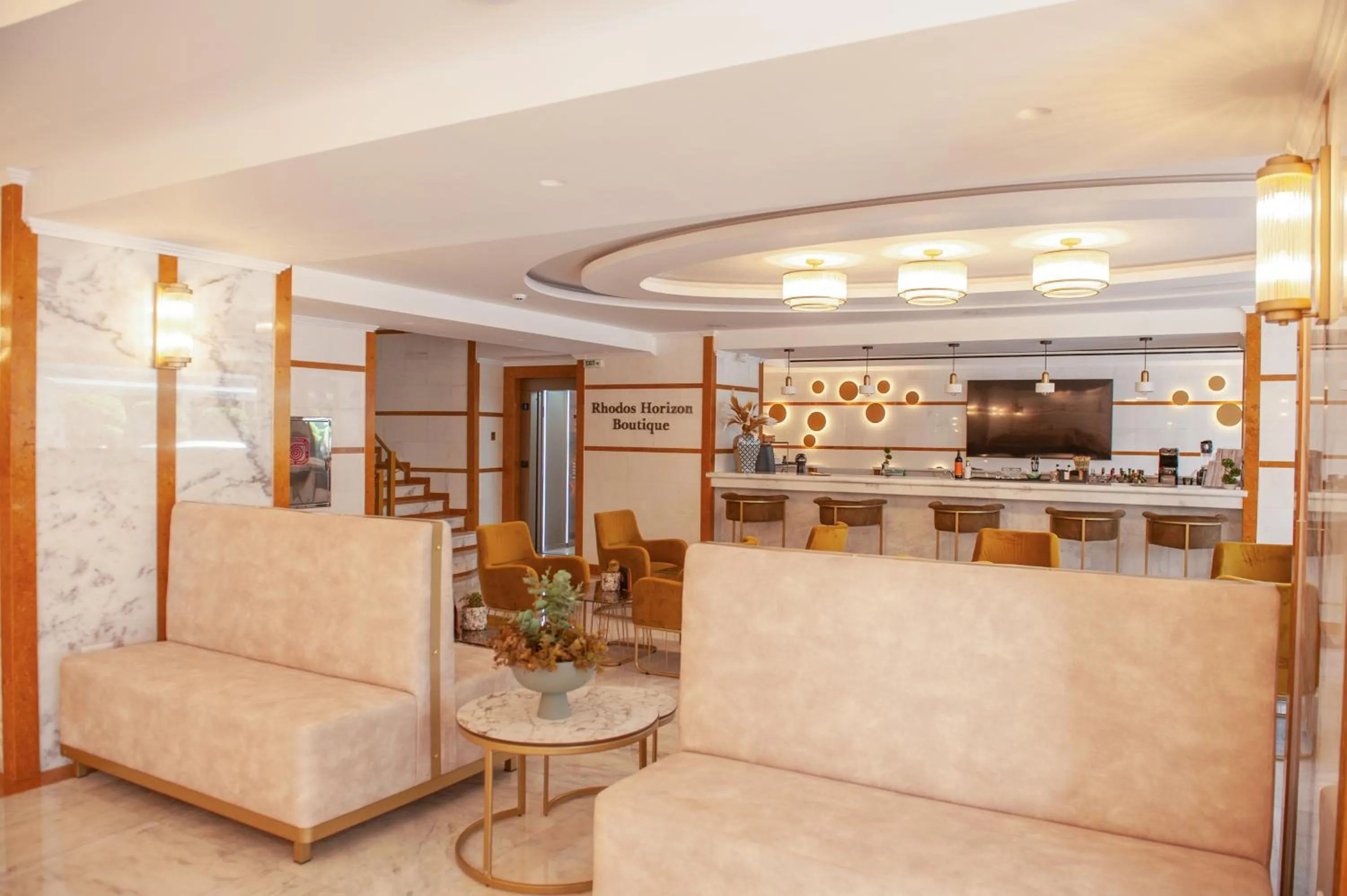 Lounge or bar in Rhodos Horizon Boutique-Adults only