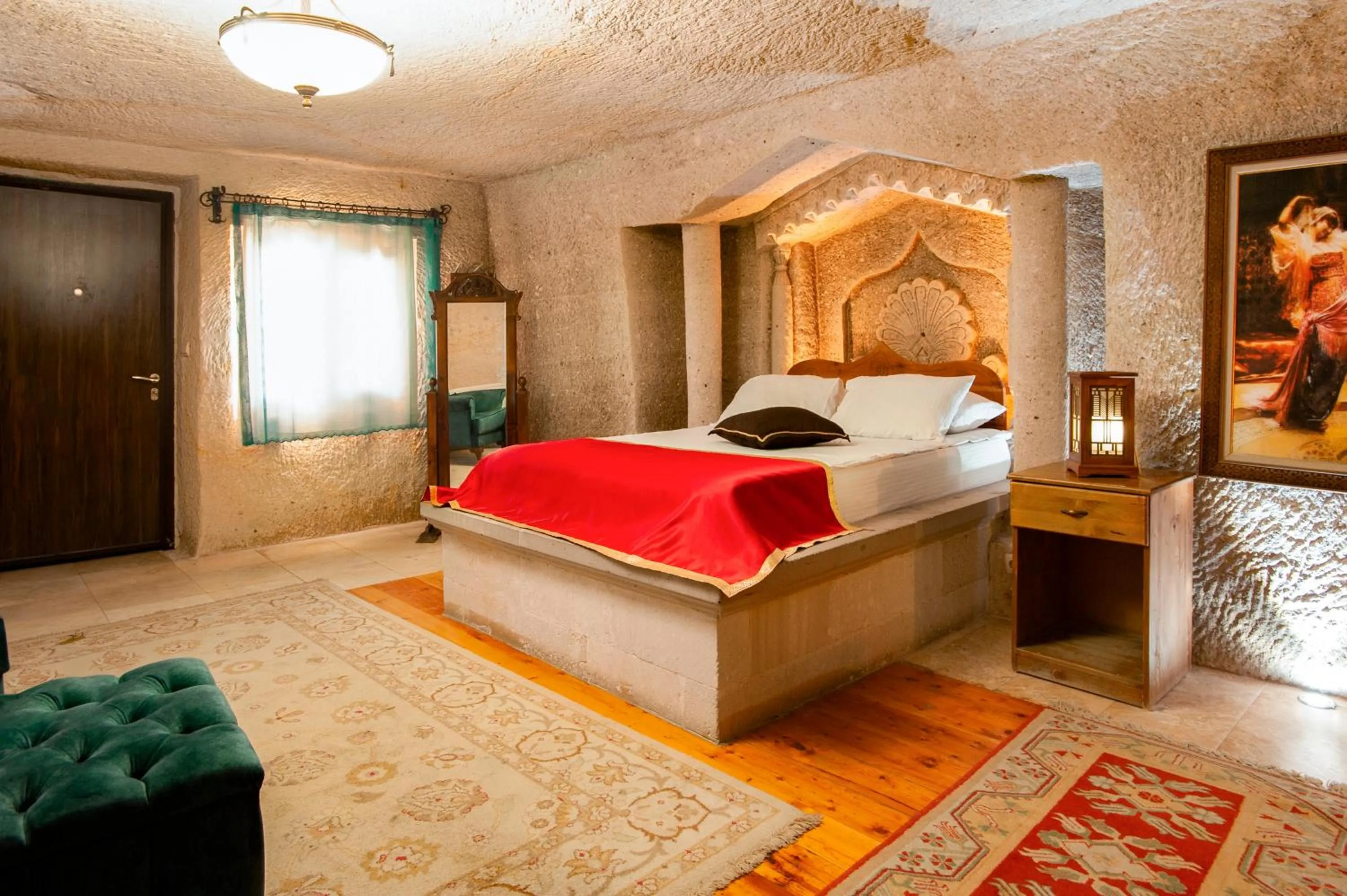 Bed in Ottoman Cave Suites