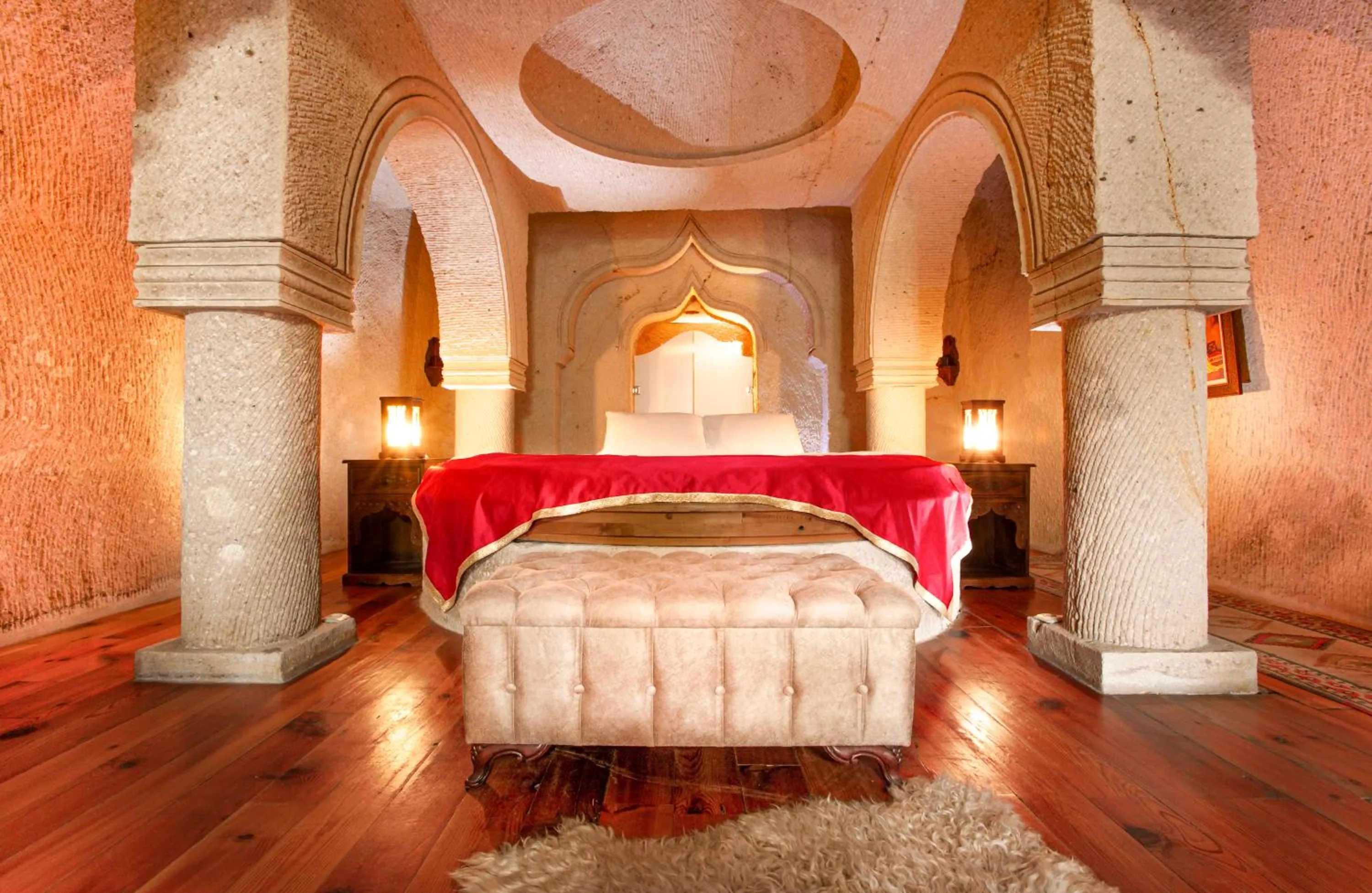 Bed in Ottoman Cave Suites