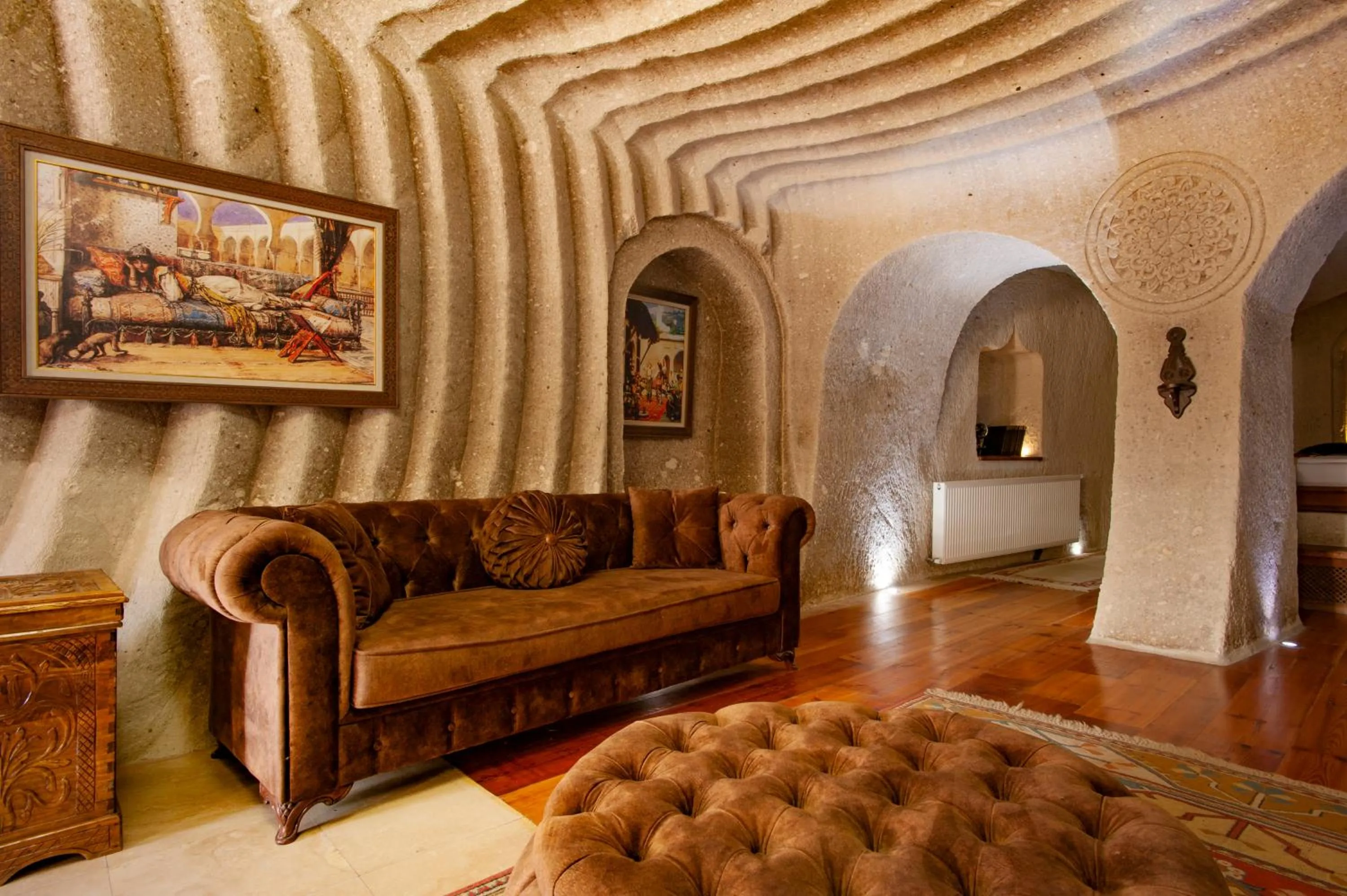 Living room in Ottoman Cave Suites