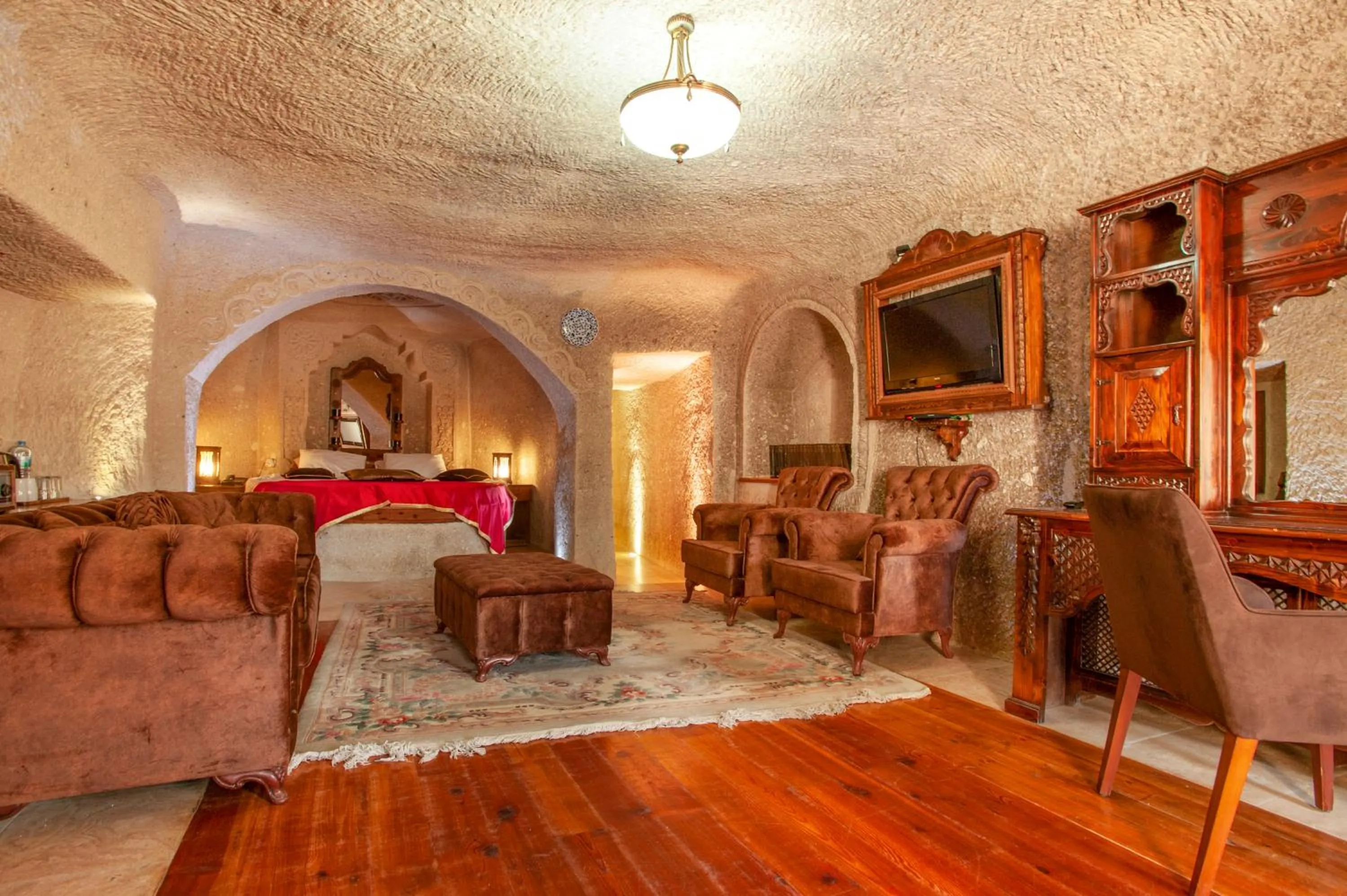 Living room in Ottoman Cave Suites