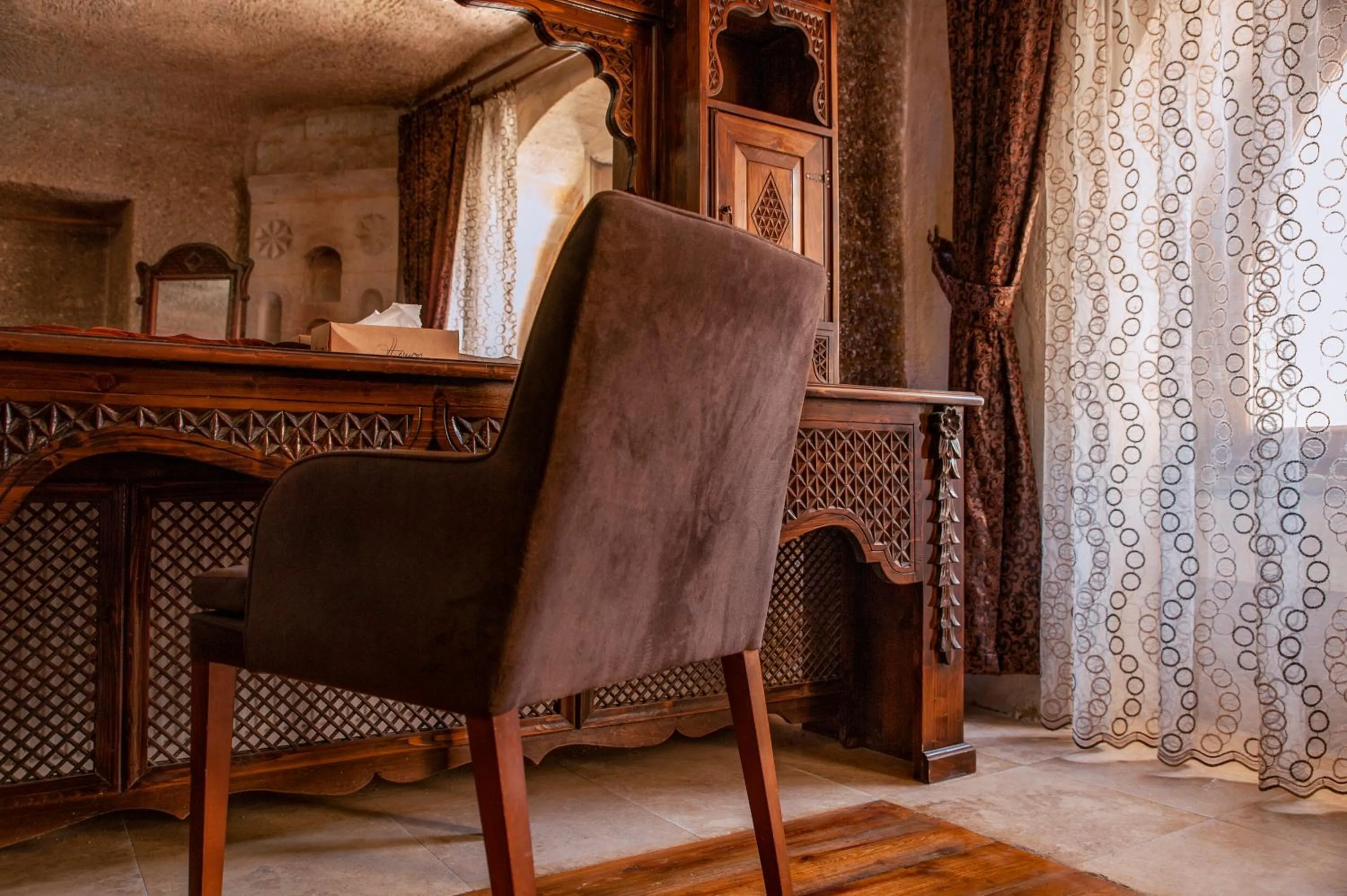Living room in Ottoman Cave Suites