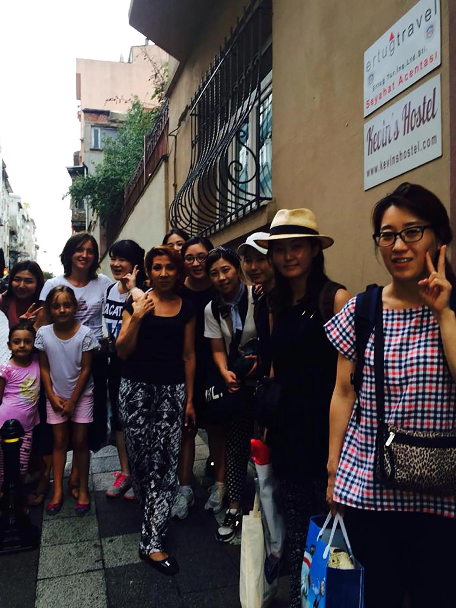 group of guests in Kevin's Hostel