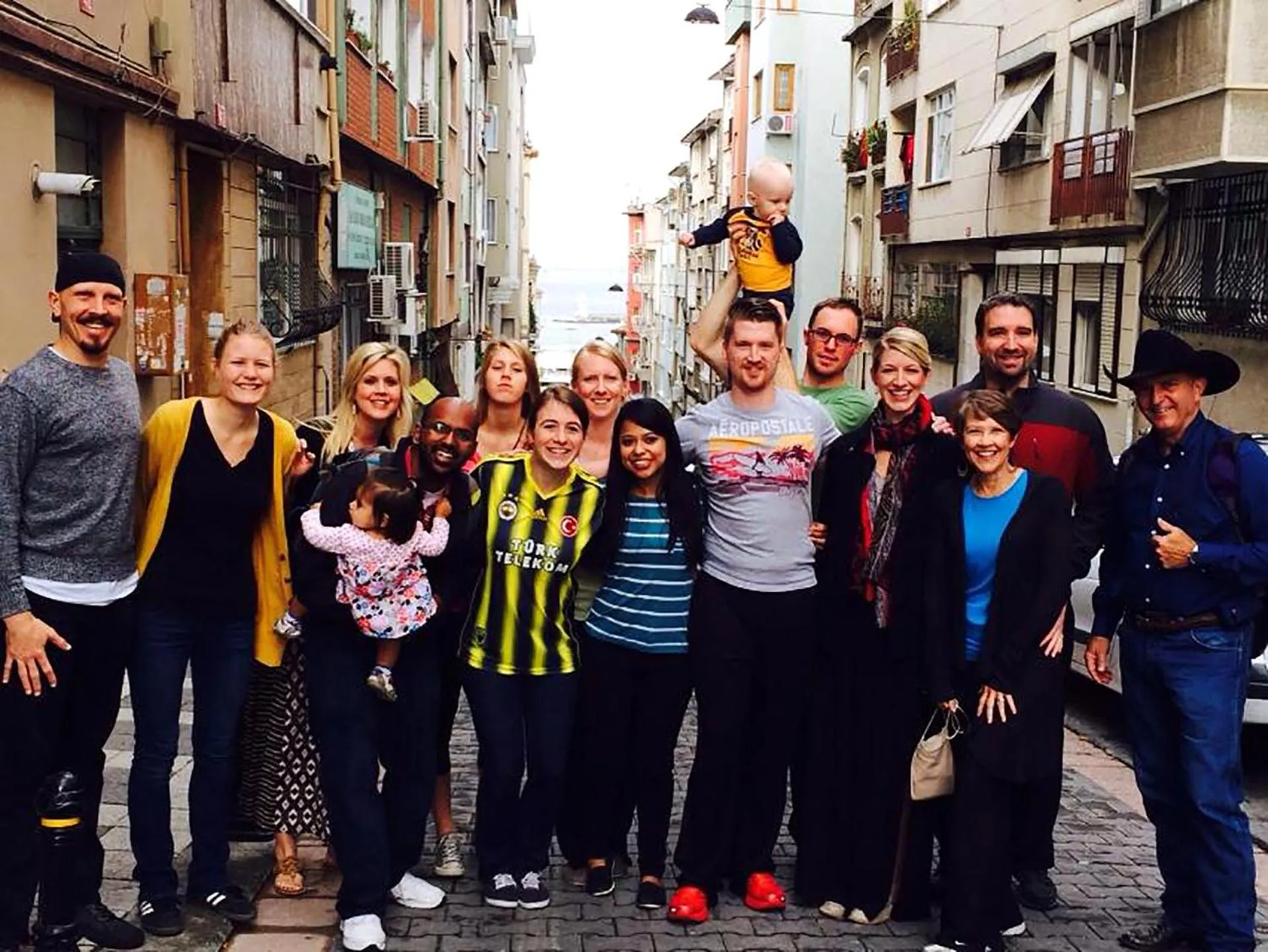 group of guests in Kevin's Hostel