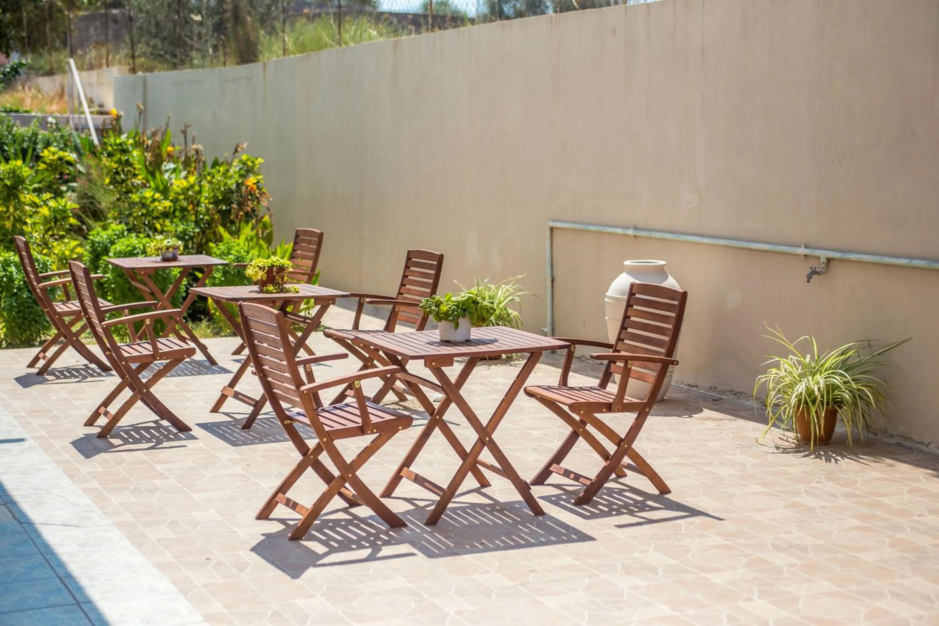 Patio in Iatridis Studios Faliraki