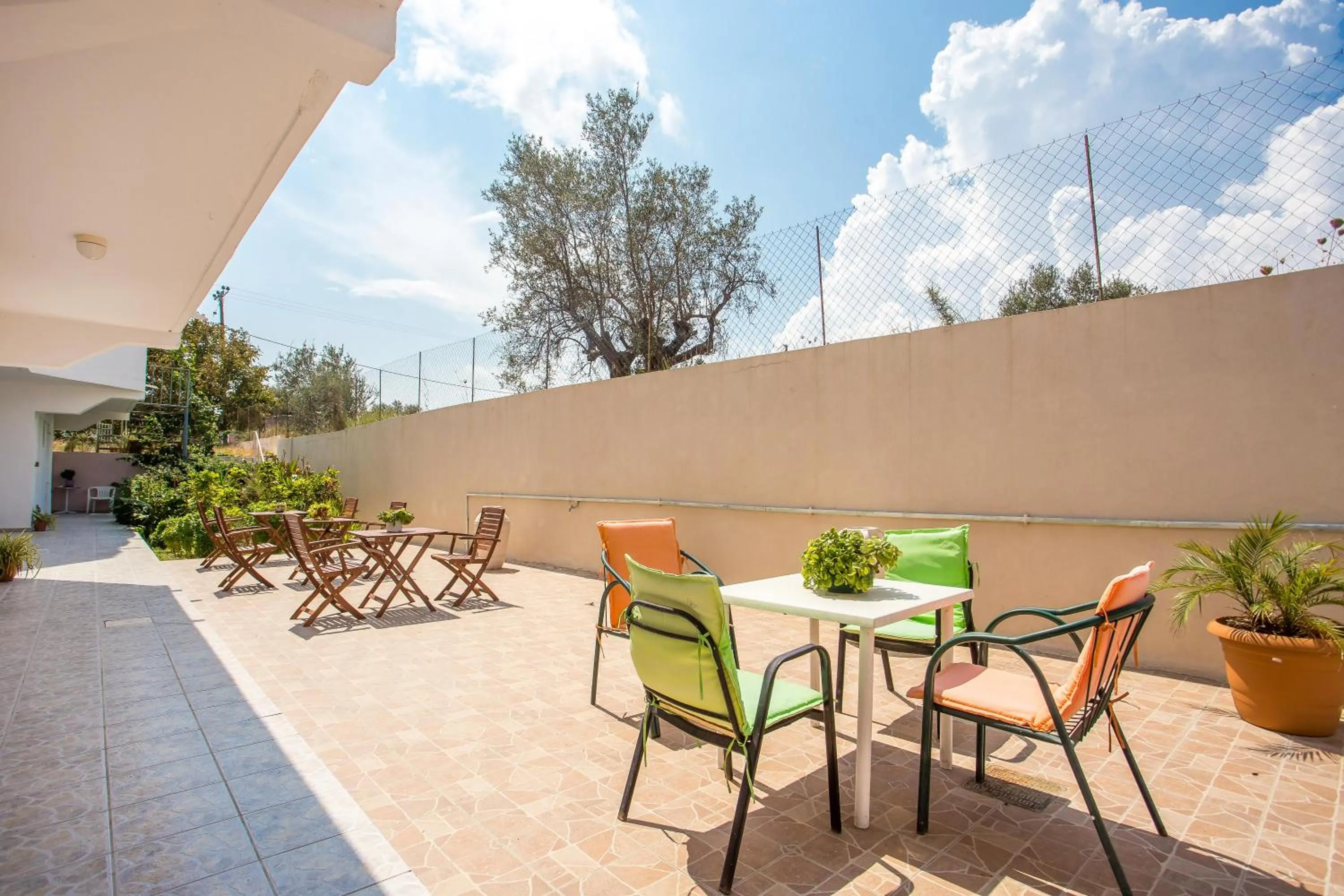 Patio in Iatridis Studios Faliraki