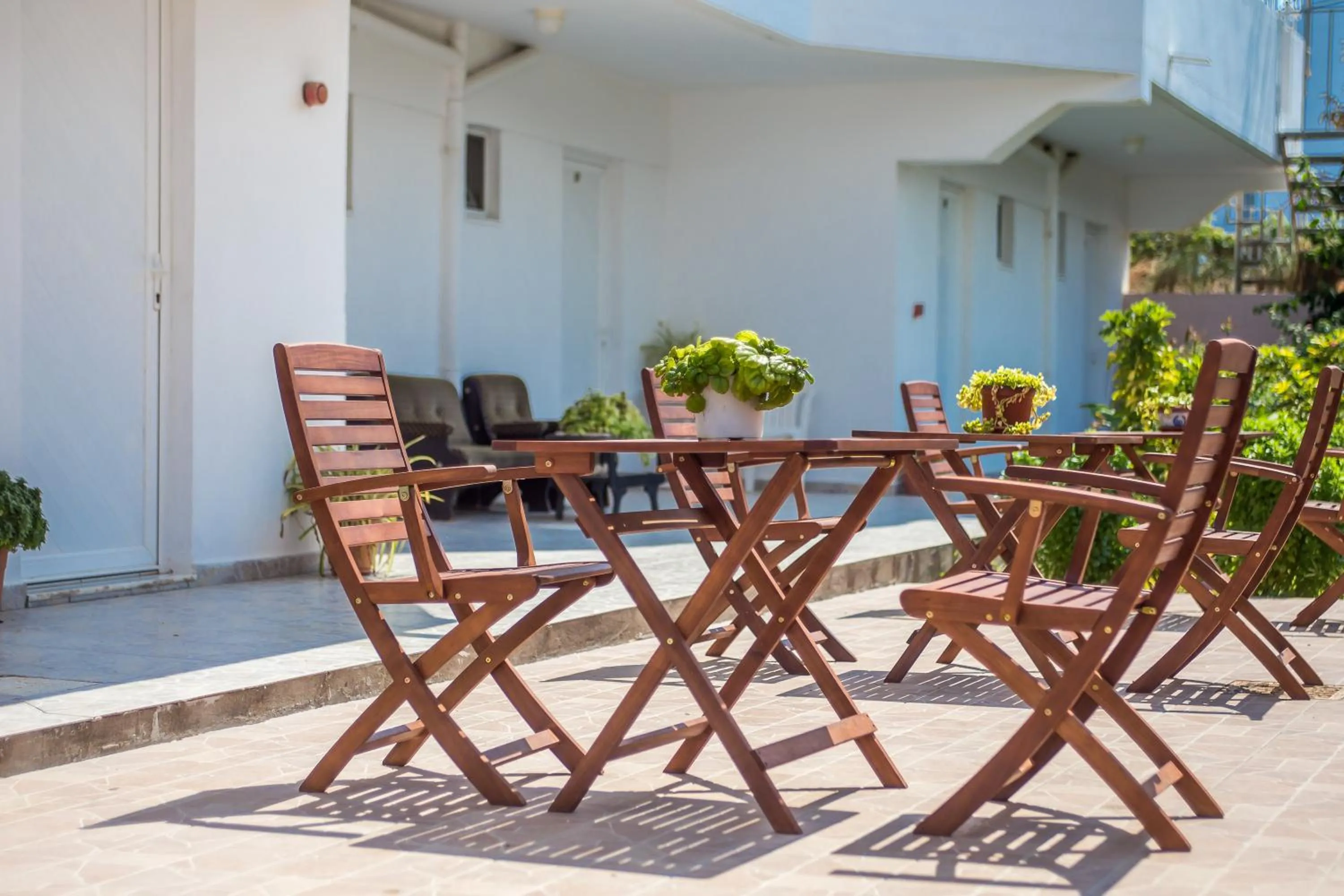 Patio in Iatridis Studios Faliraki