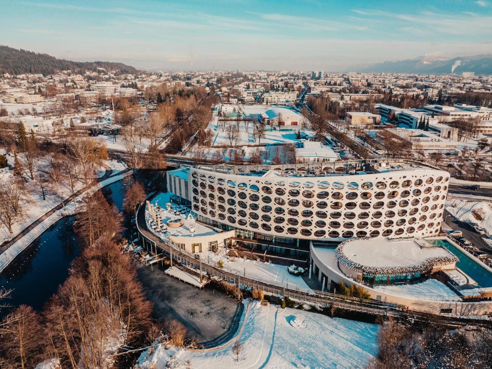 Bird's eye view in Das Seepark Wörthersee Resort