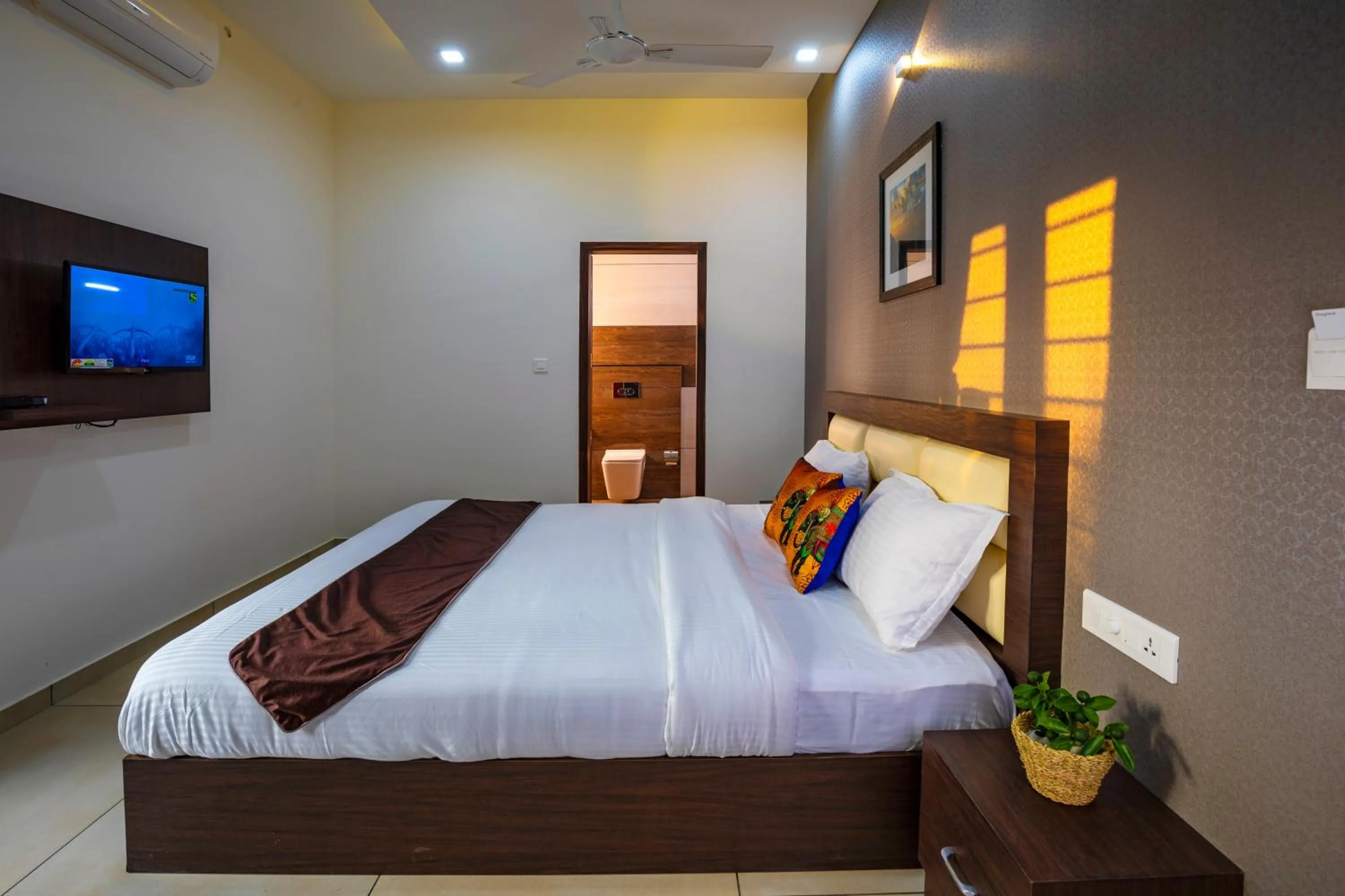 Bed in Haven Alleppey Beach Resort