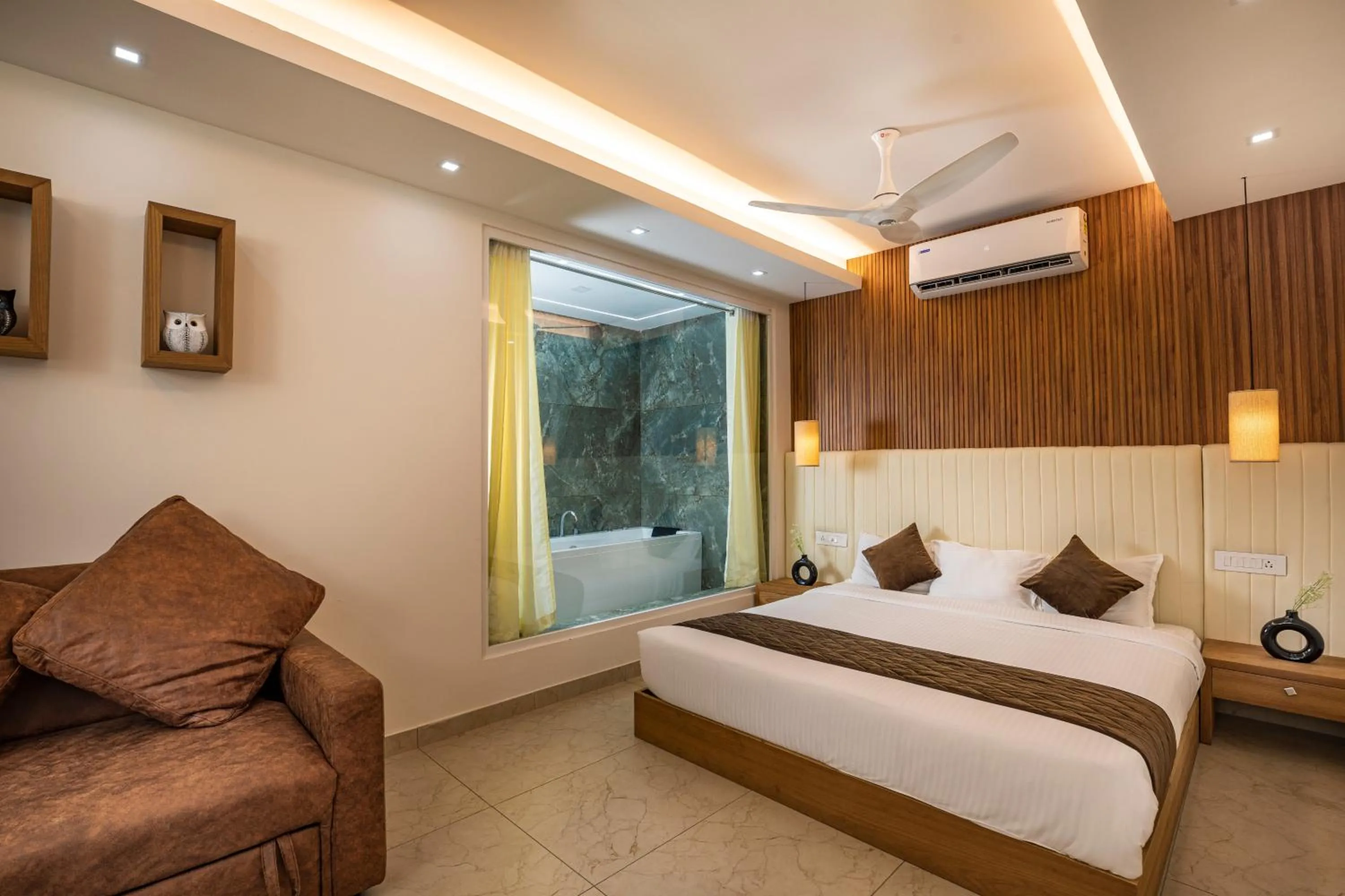 Bed in Haven Alleppey Beach Resort