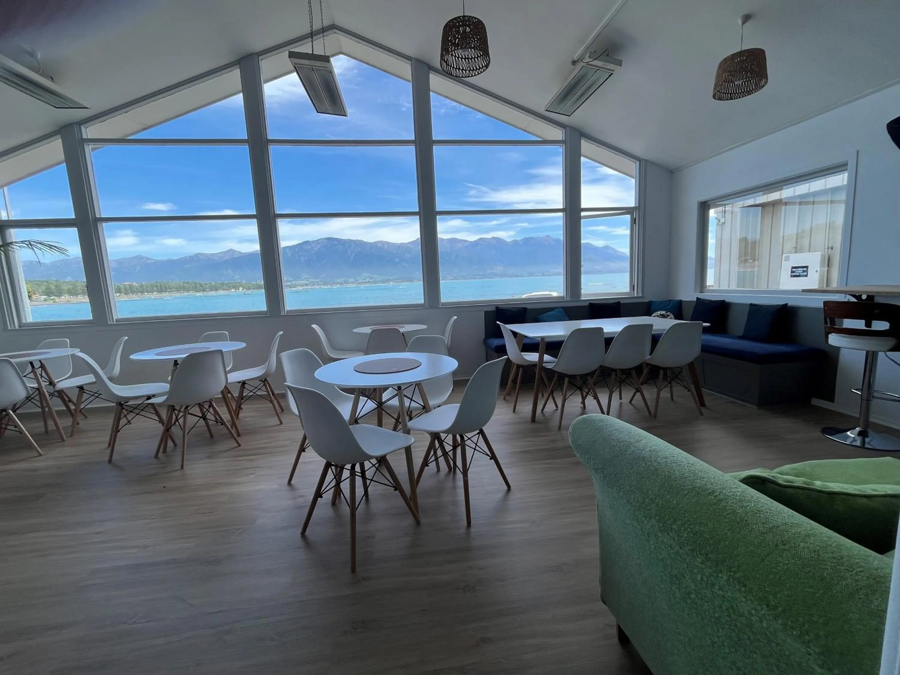 Dining area in Kaikoura Seaside lodge