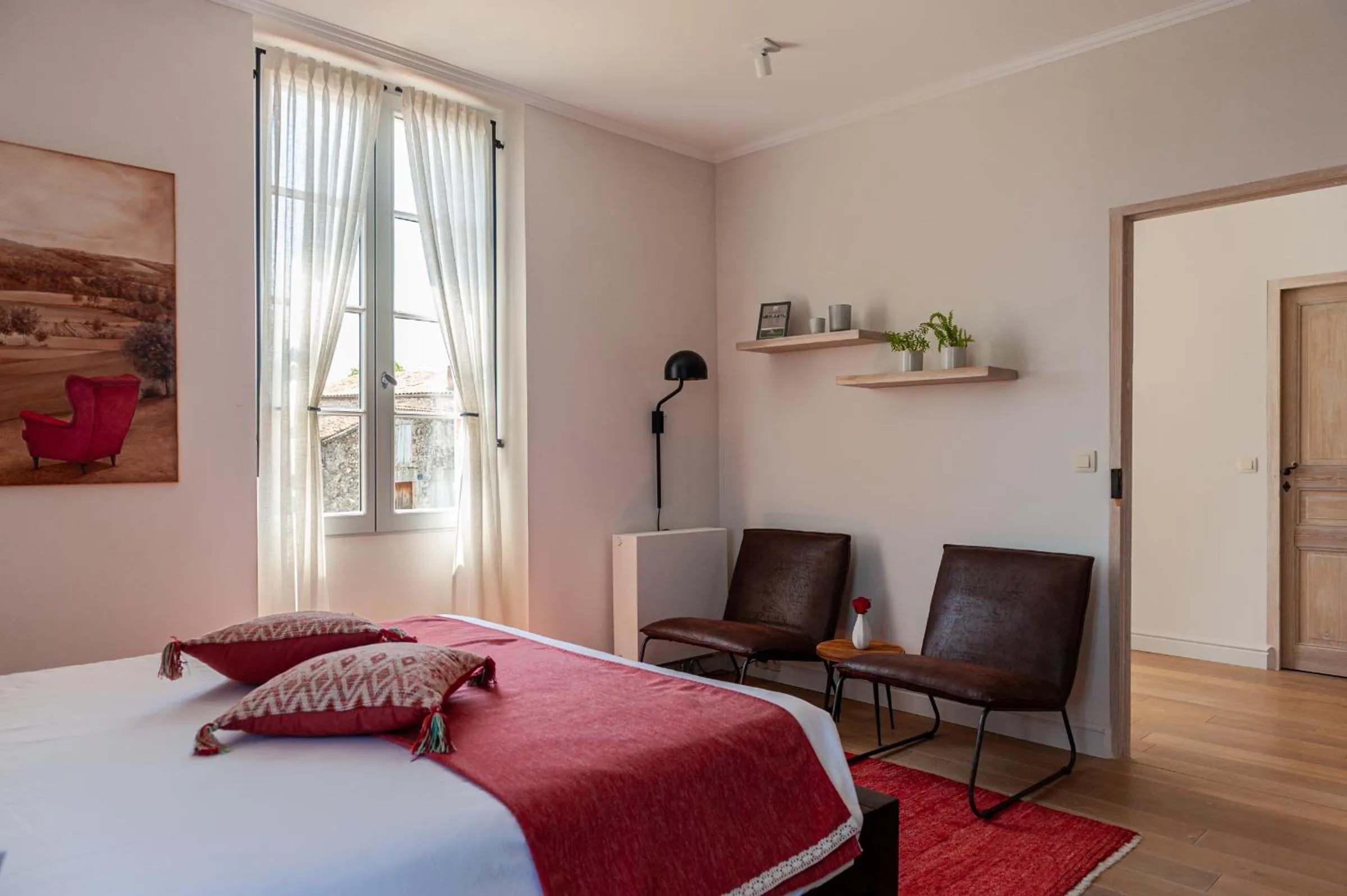 View (from property/room), Bed in B&B La Mirande de Saint-Clar