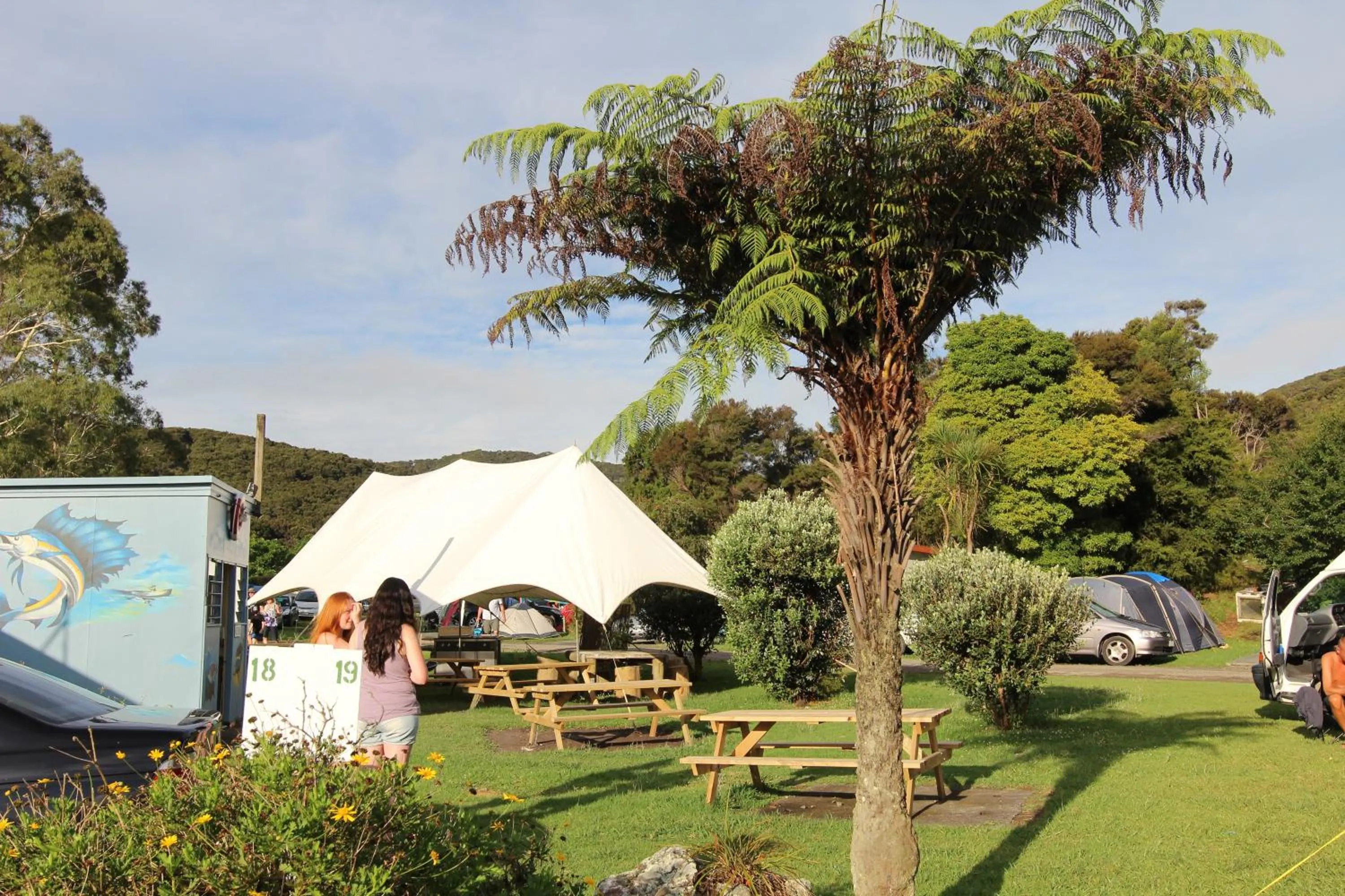 BBQ facilities in Russell-Orongo Bay Holiday Park