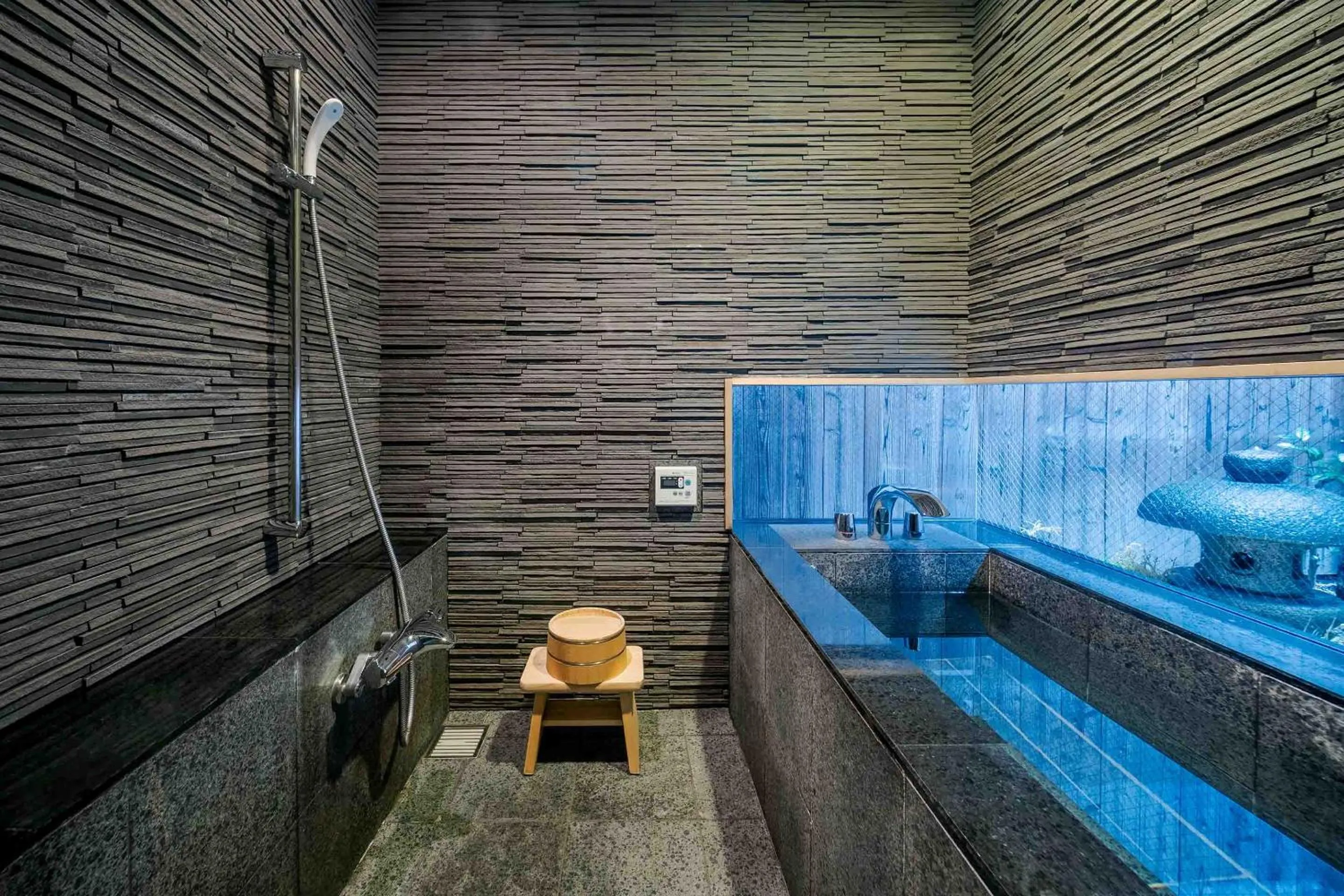 Bathroom in Shobu an Machiya House