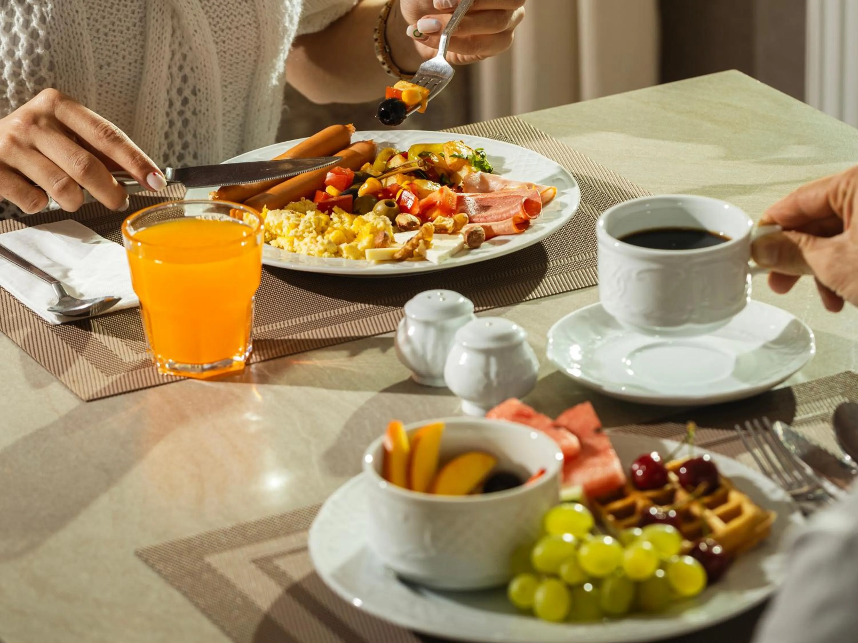 Breakfast in Hotel Sapphire Bakuriani