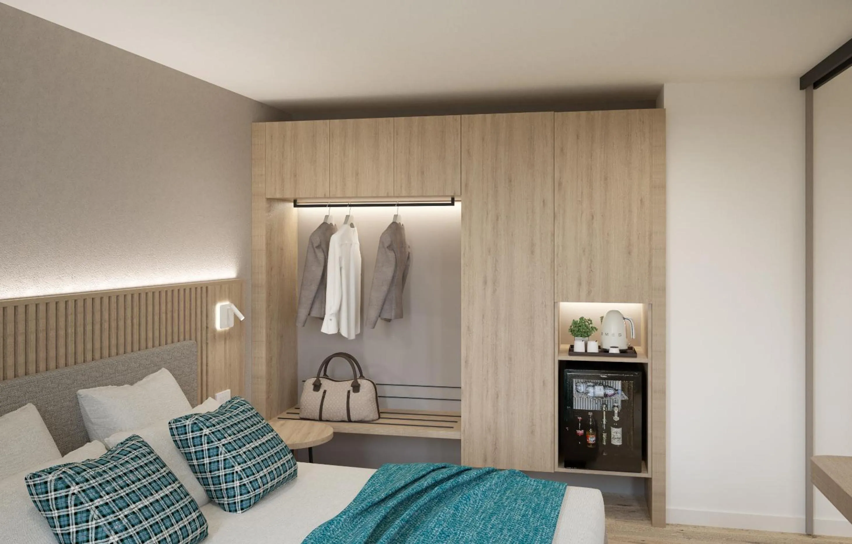 minibar, Bed in Hotel Venezia