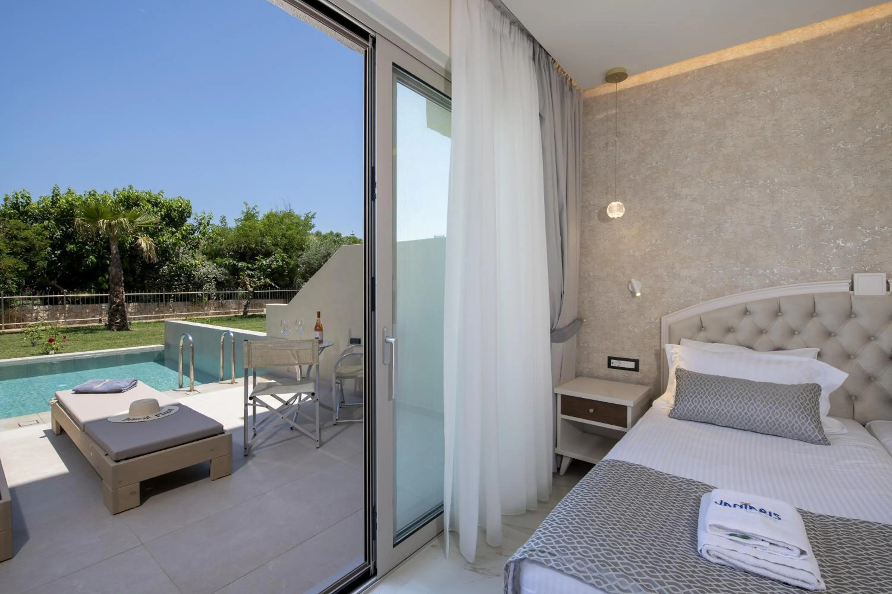 Bed in Vantaris Luxury Beach Resort