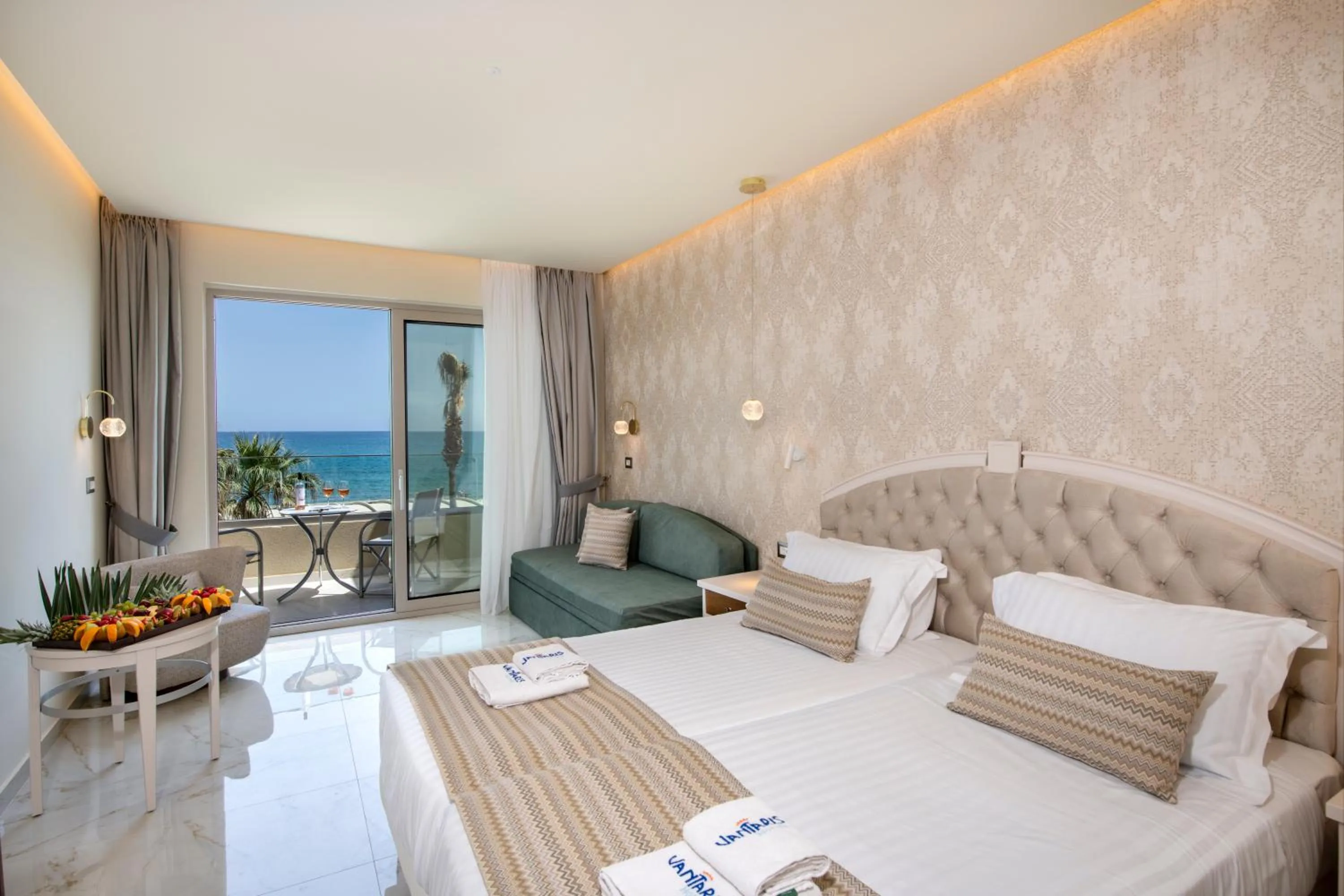 Bed in Vantaris Luxury Beach Resort