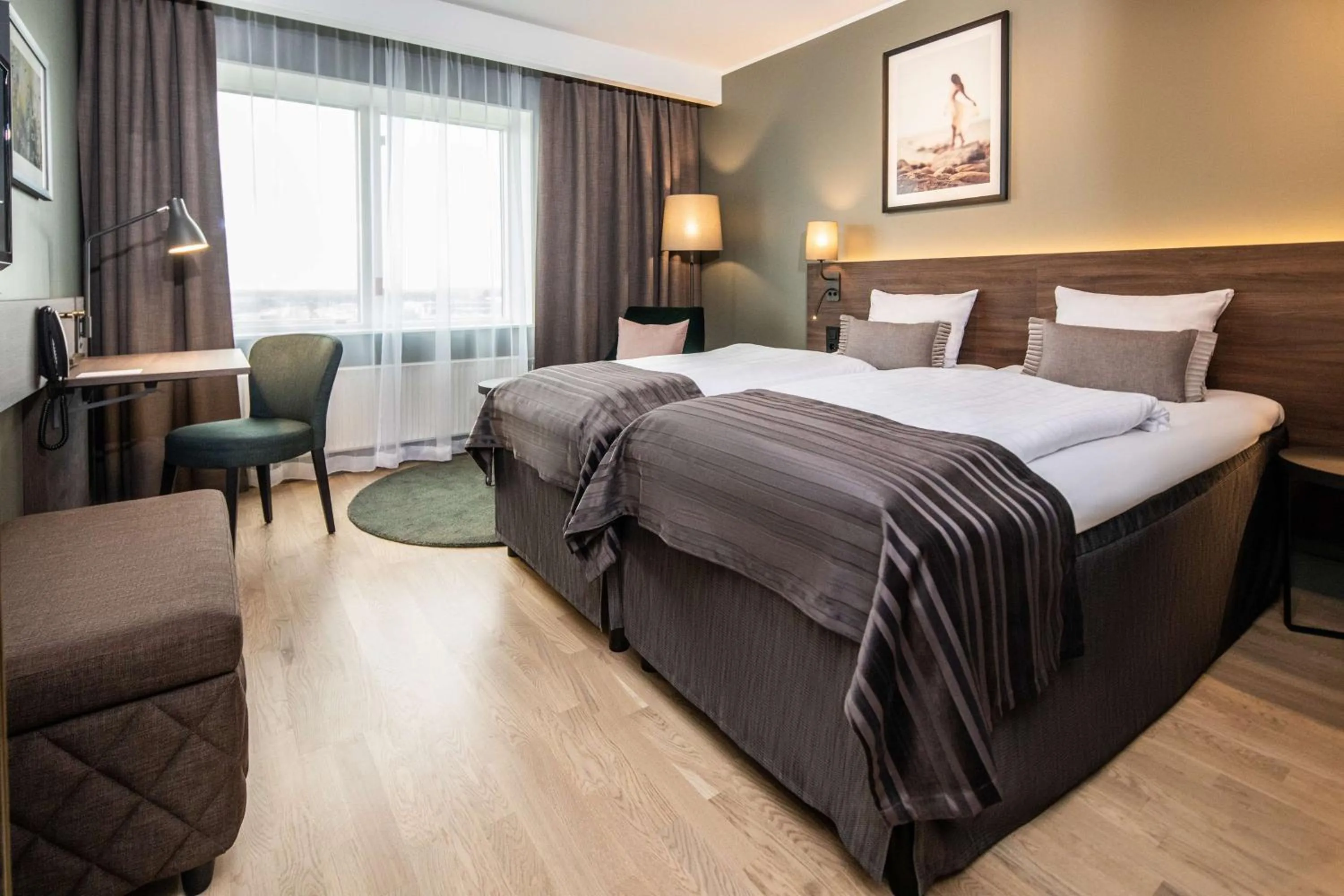 Bedroom, Bed in Scandic Kolding