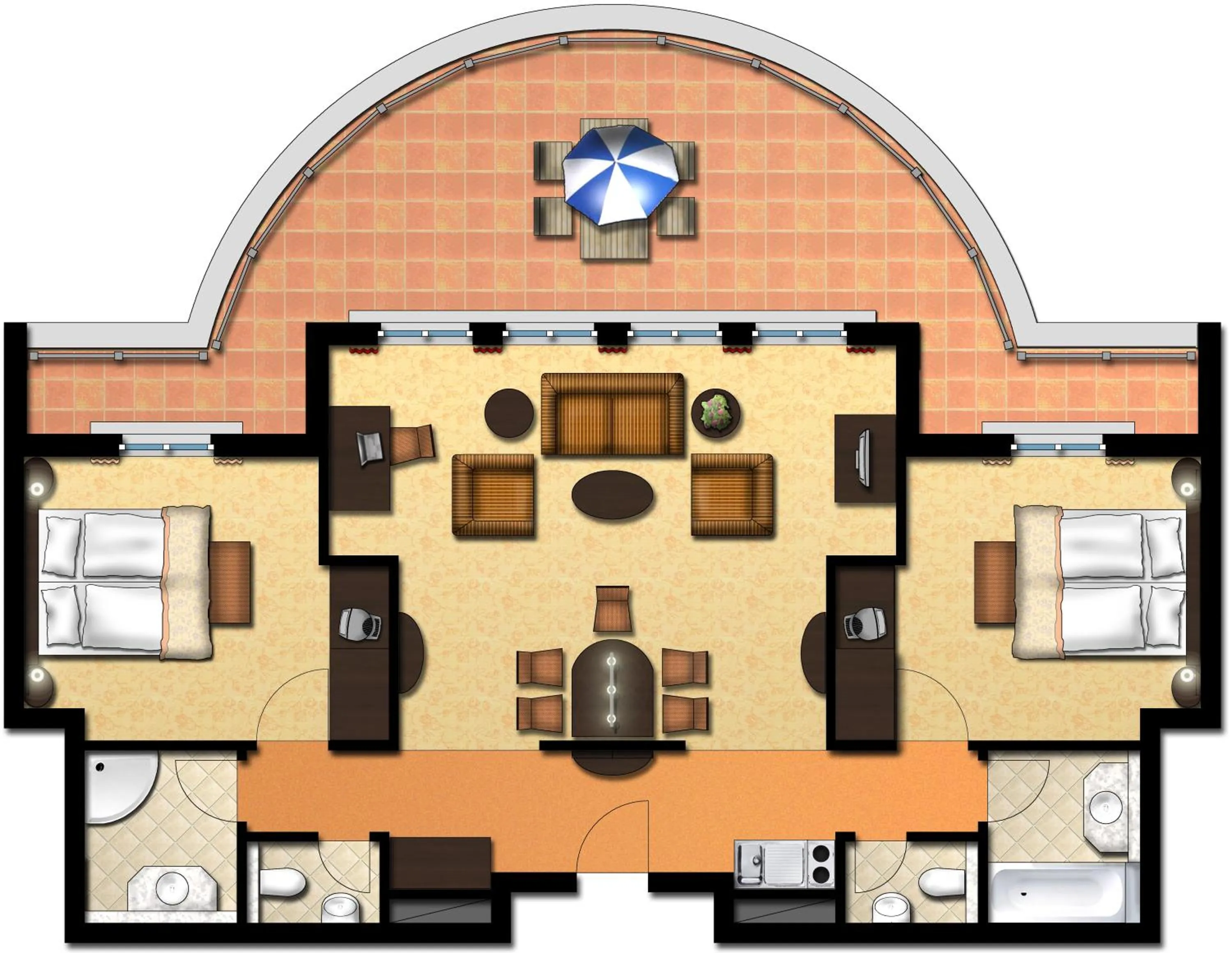 Floor plan in Castello Apartments