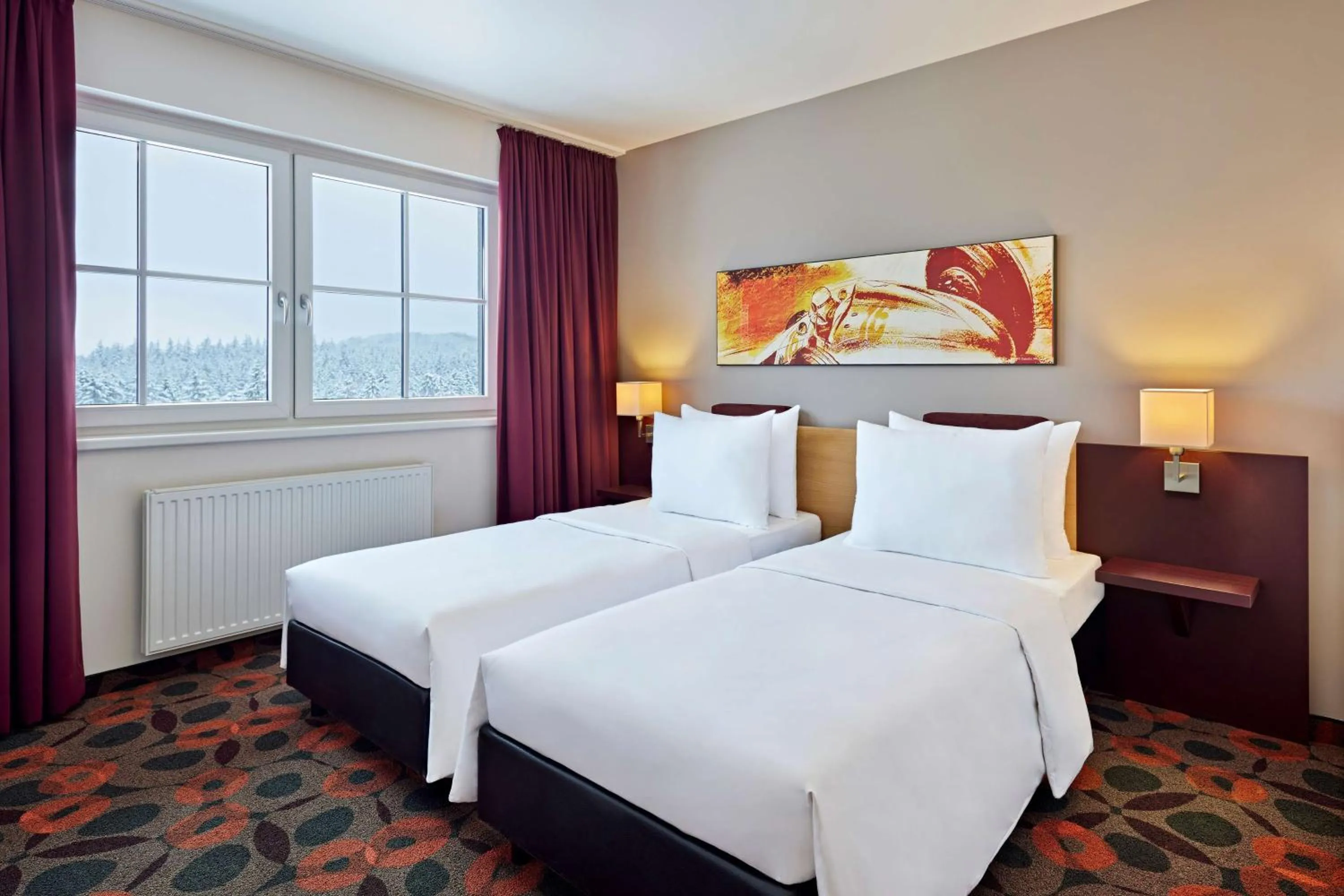 Bed in Nürburgring Motorsport Hotel