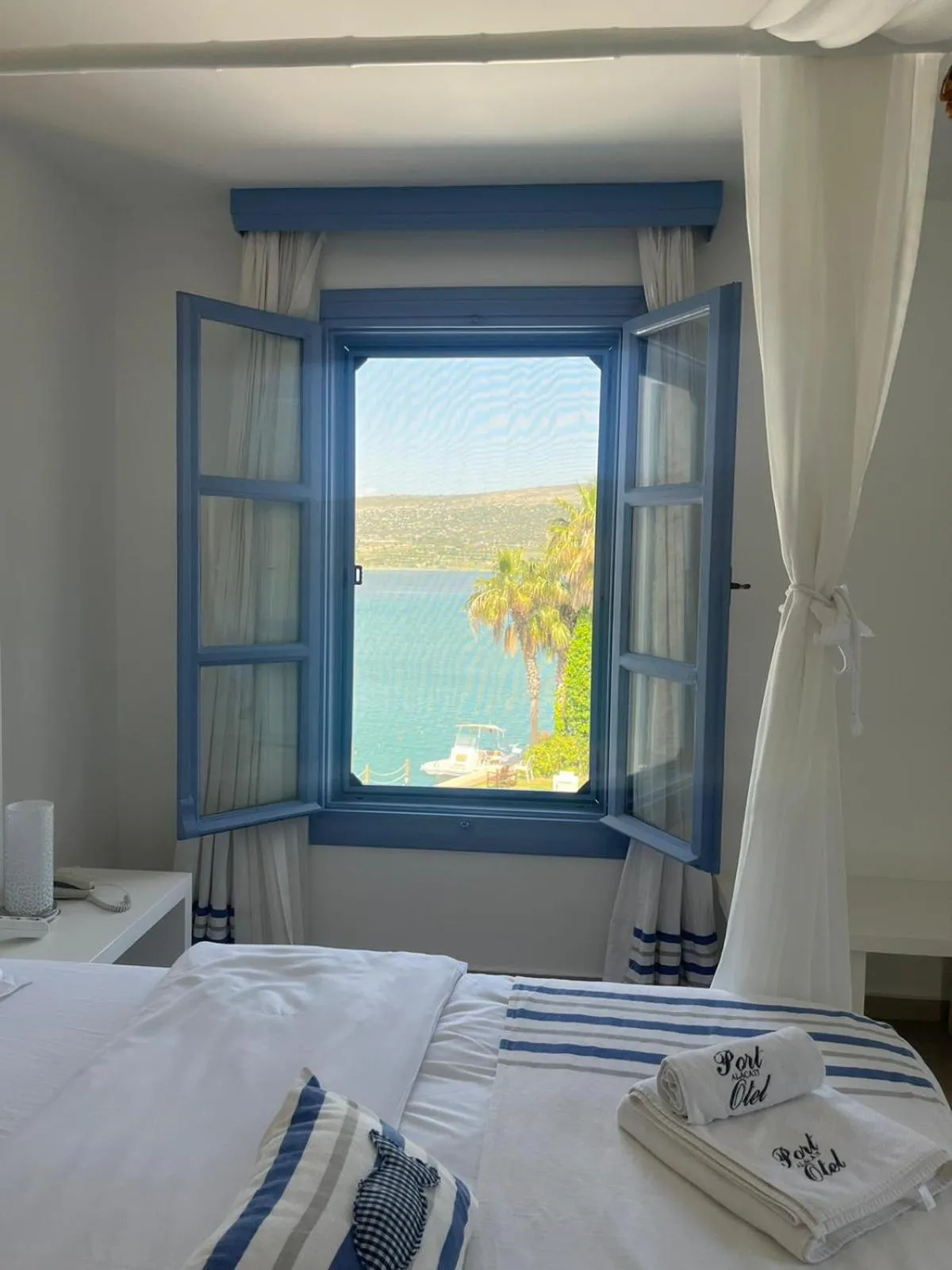 Bed in Port Alacati Hotel