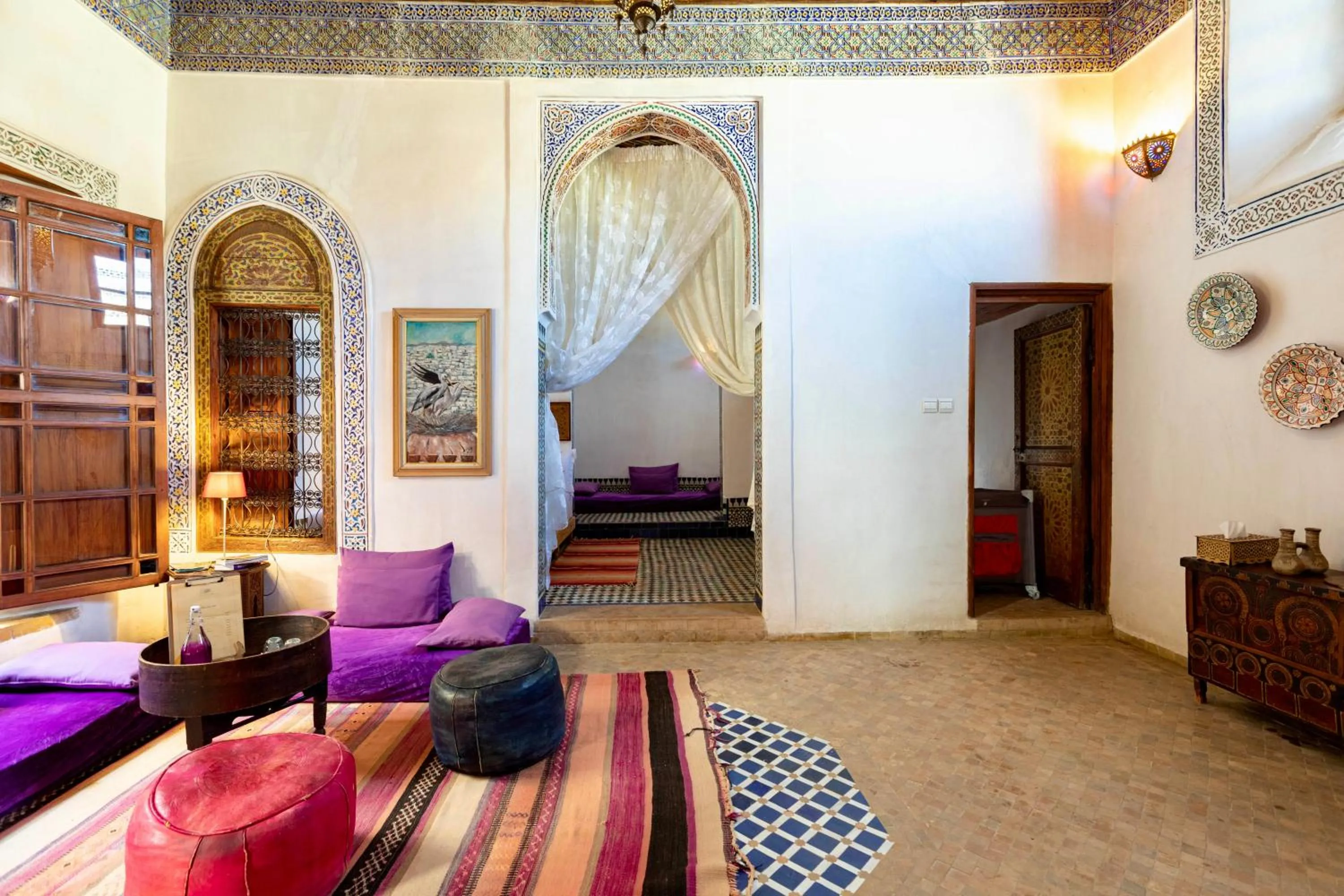 Decorative detail, Bed in Dar Attajalli