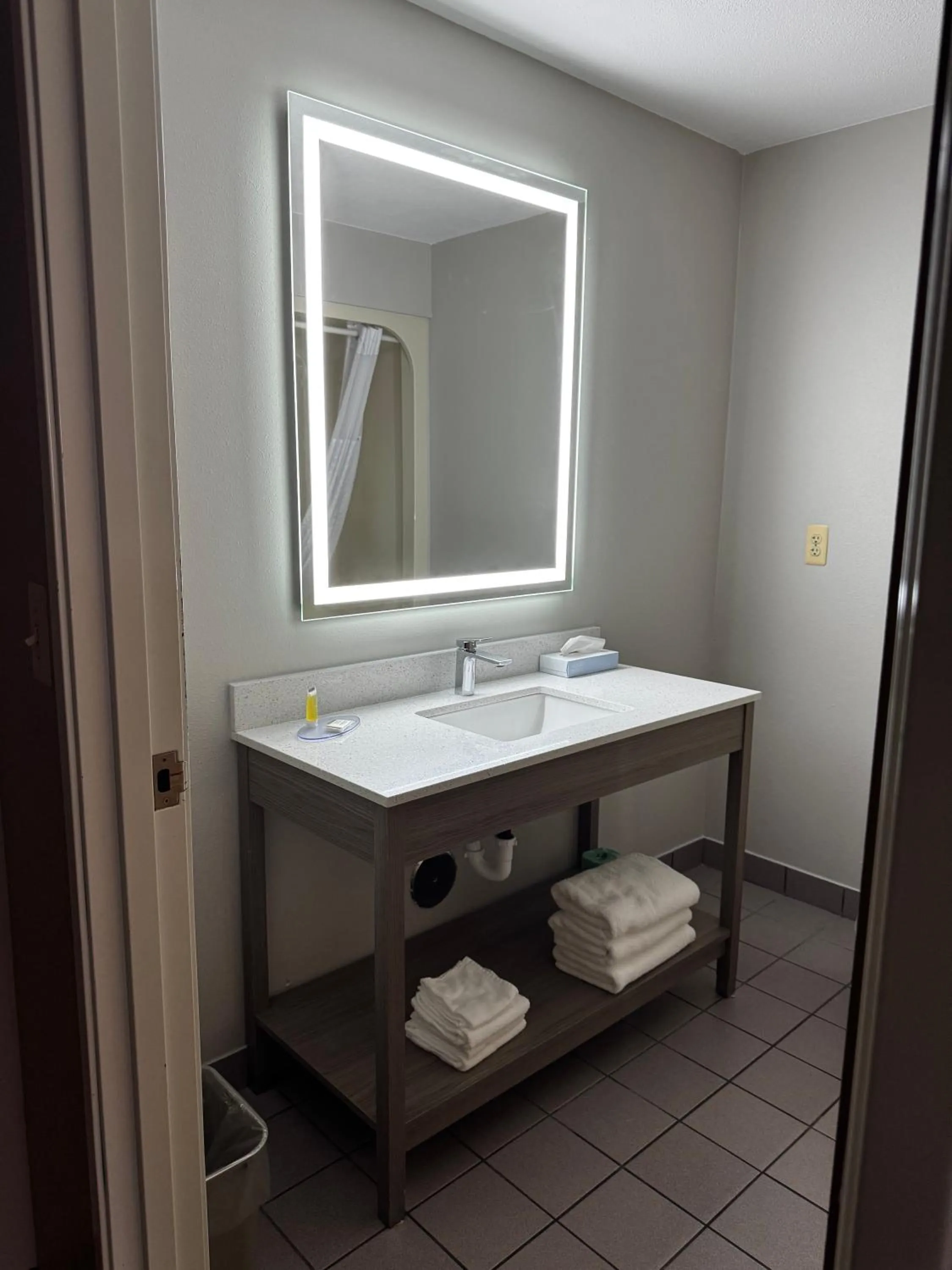 Bathroom in Super 8 by Wyndham Marysville/Port Huron Area