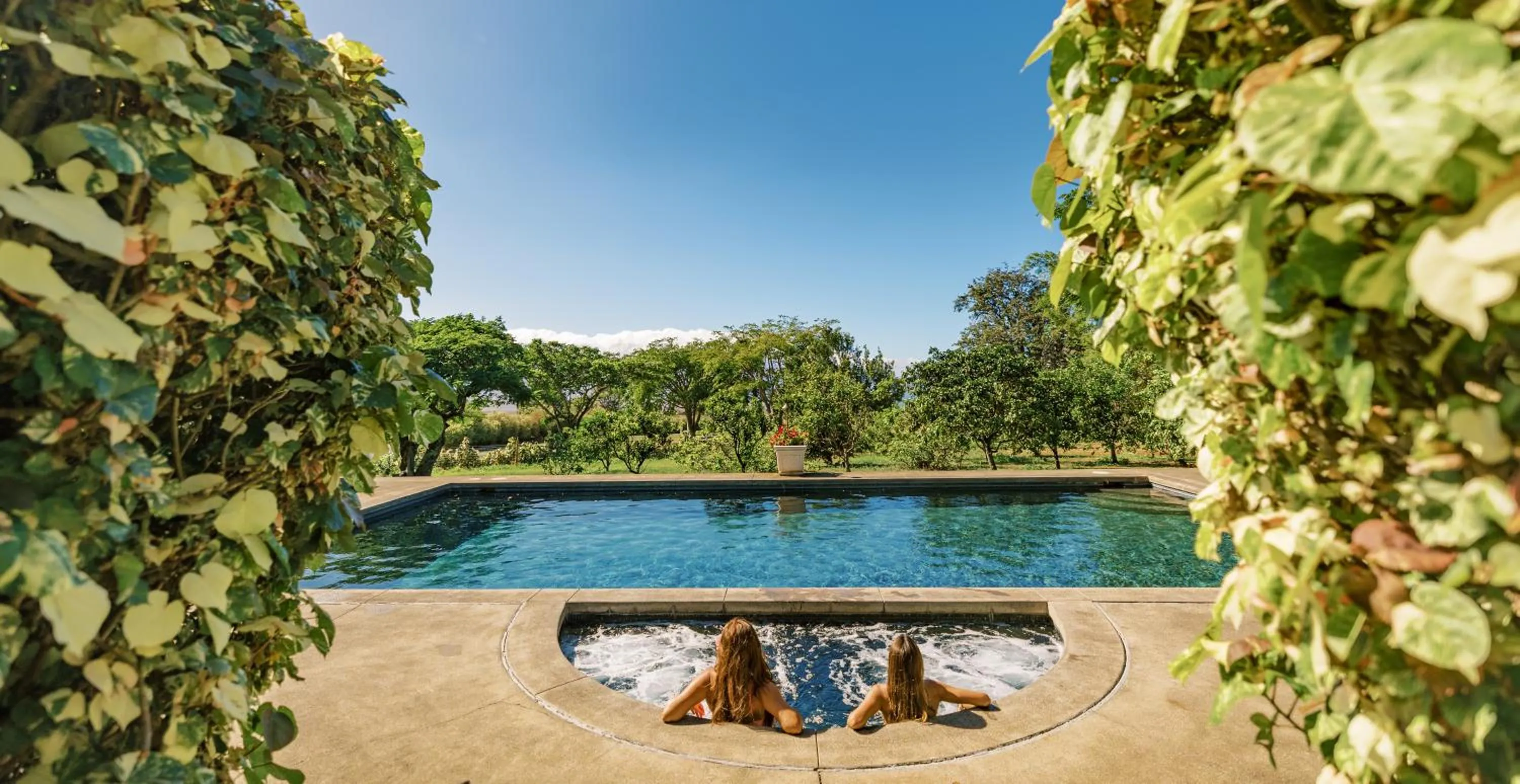 Swimming pool in Lumeria Maui, Educational Retreat Center