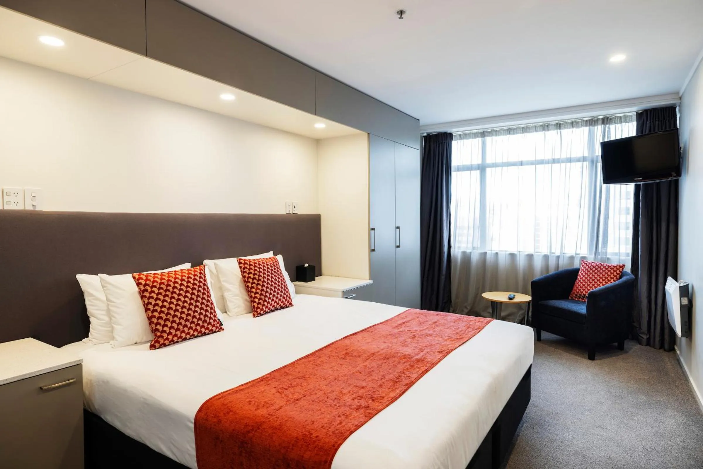 Bed in Quest on Johnston Serviced Apartments