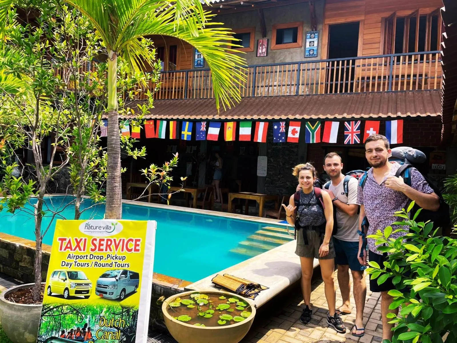 group of guests in Negombo The Nature Villa and Cabanas