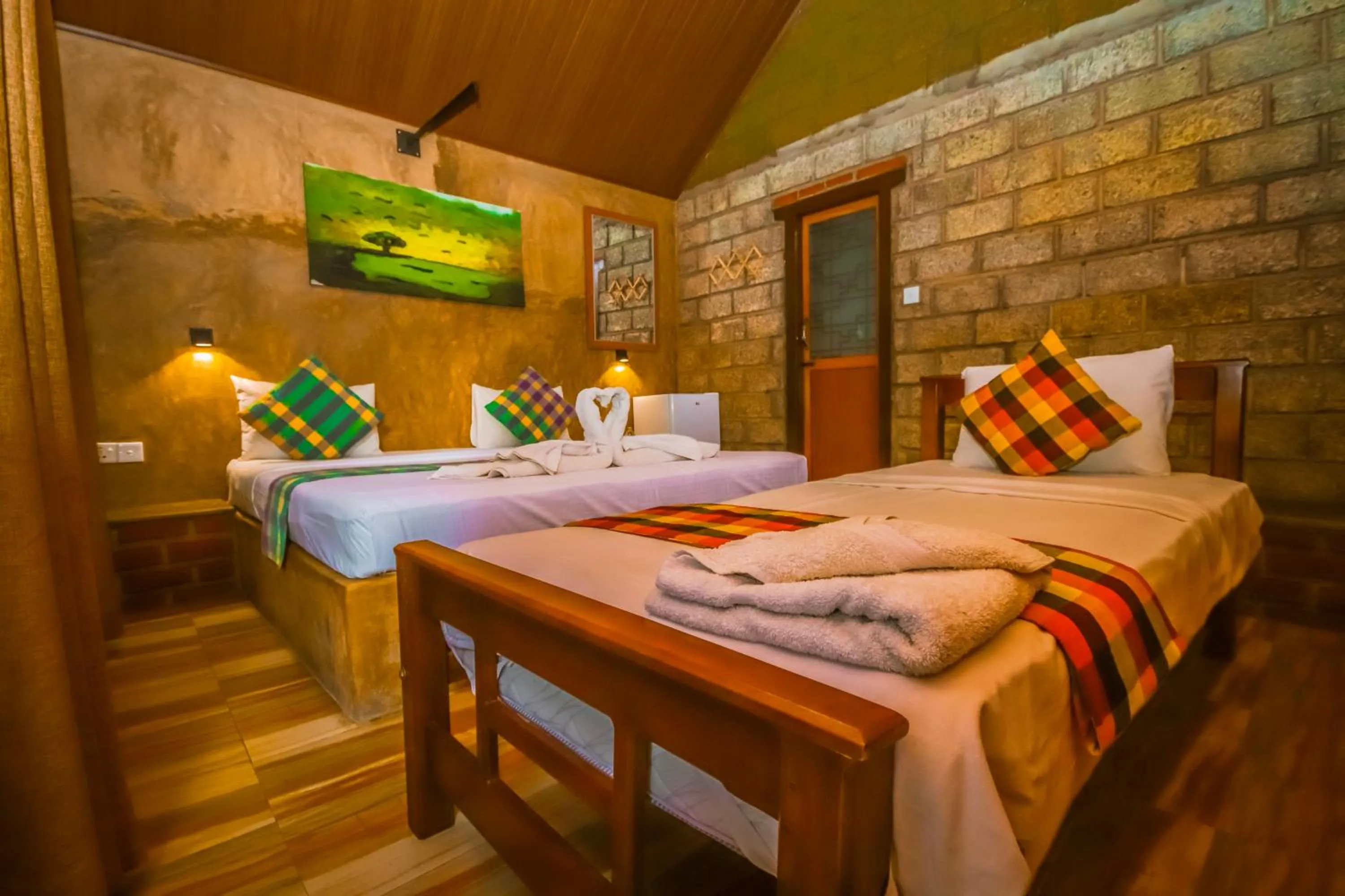 Bed in Negombo The Nature Villa and Cabanas