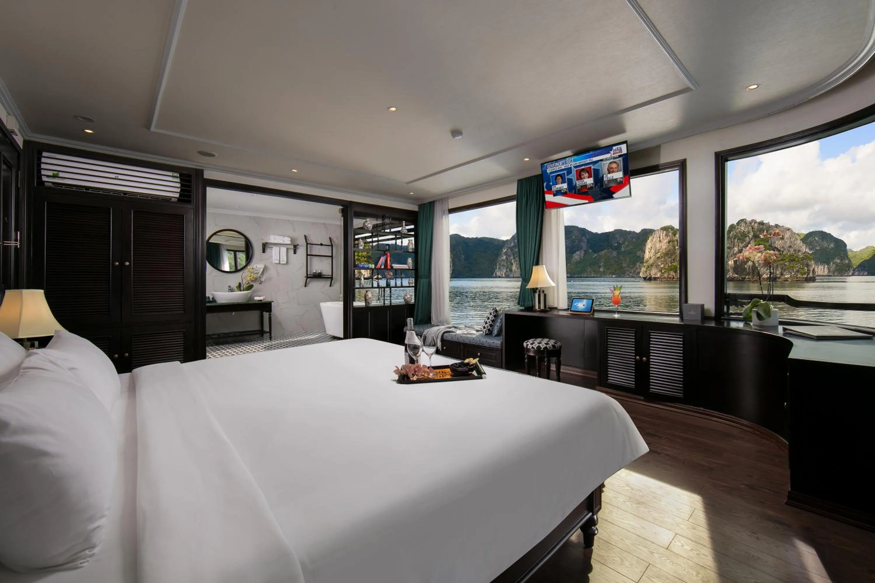 Bedroom, Bed in Genesis Luxury Regal Cruise by Premier Group