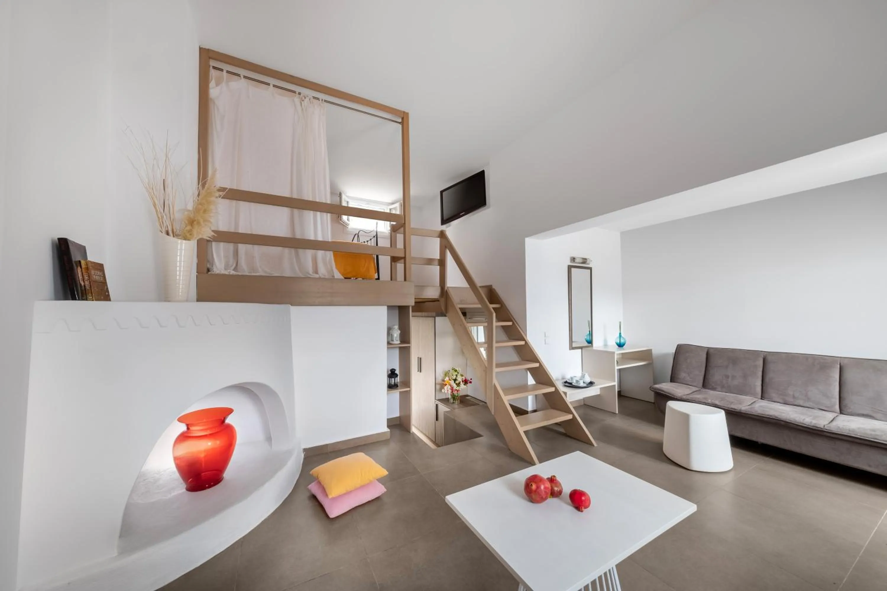 Seating area in Hotel Nefeli