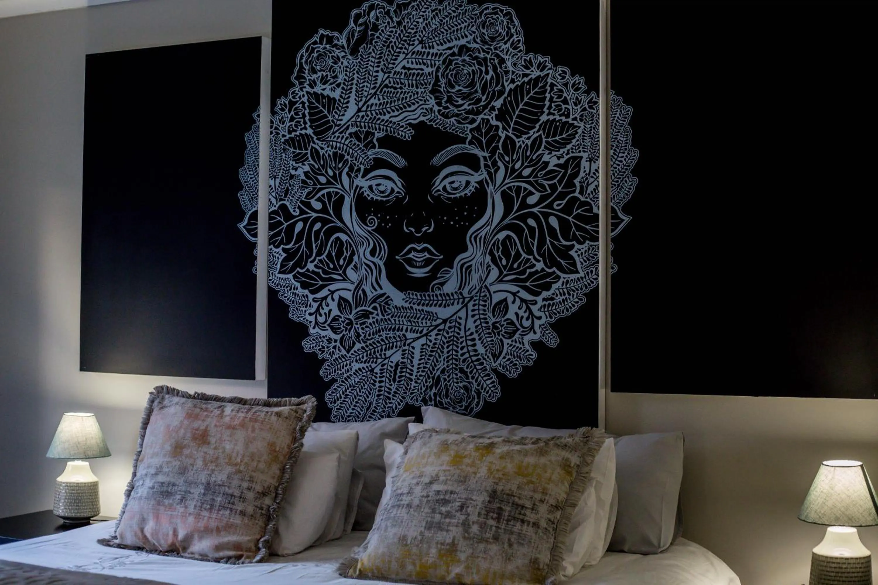 Decorative detail, Bed in The Armagh Guesthouse