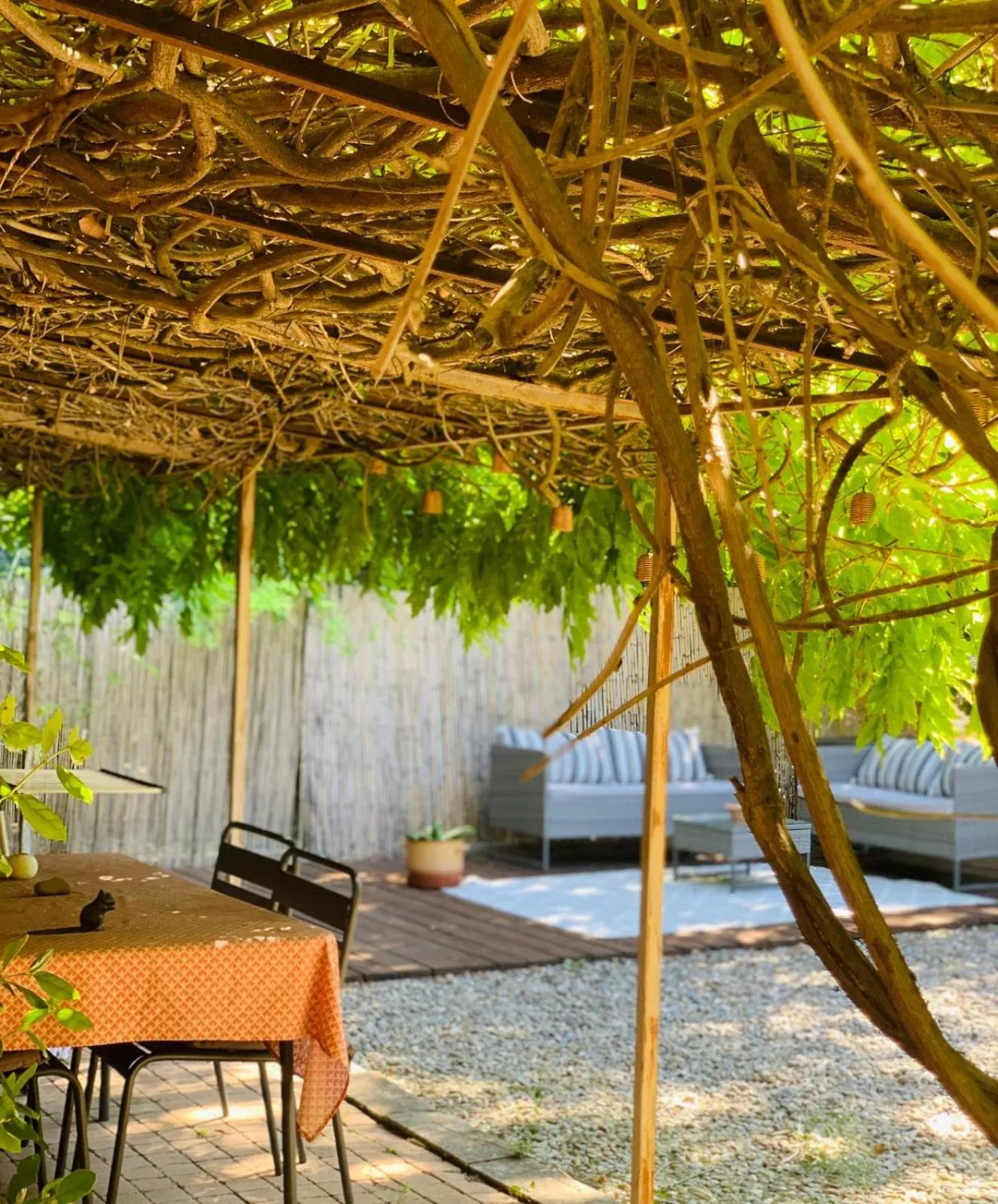 Patio in Le Pavillon Vert - B&B