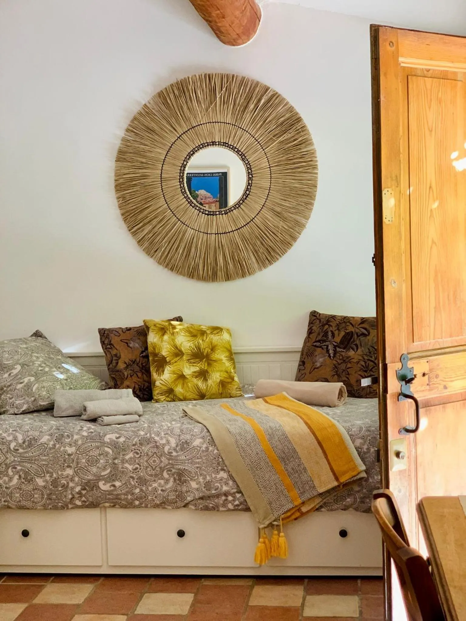 Living room, Bed in Le Pavillon Vert - B&B