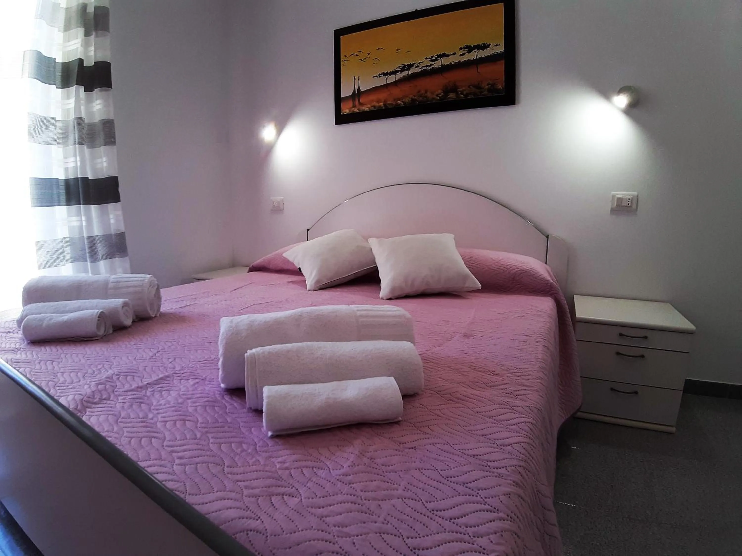 Bed in Living Piraino case vacanze