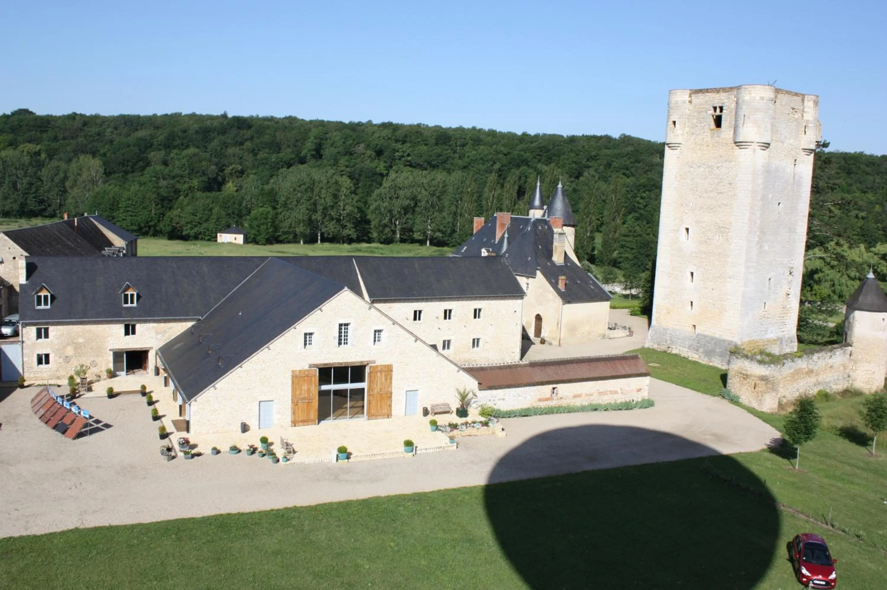 Bird's eye view in Château de Mazières