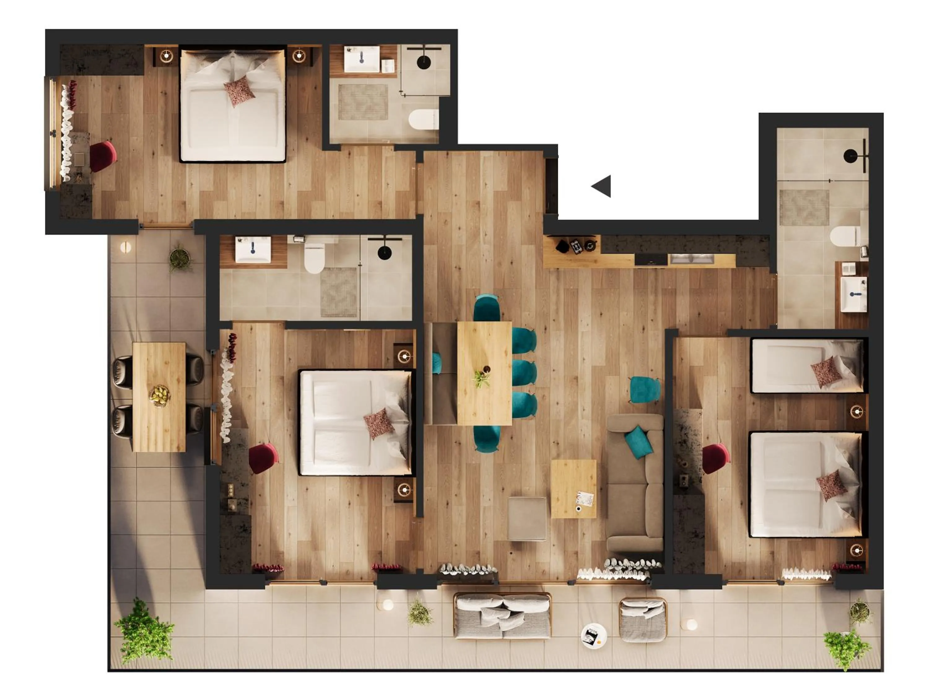 Photo of the whole room in Aparthotel Lerch