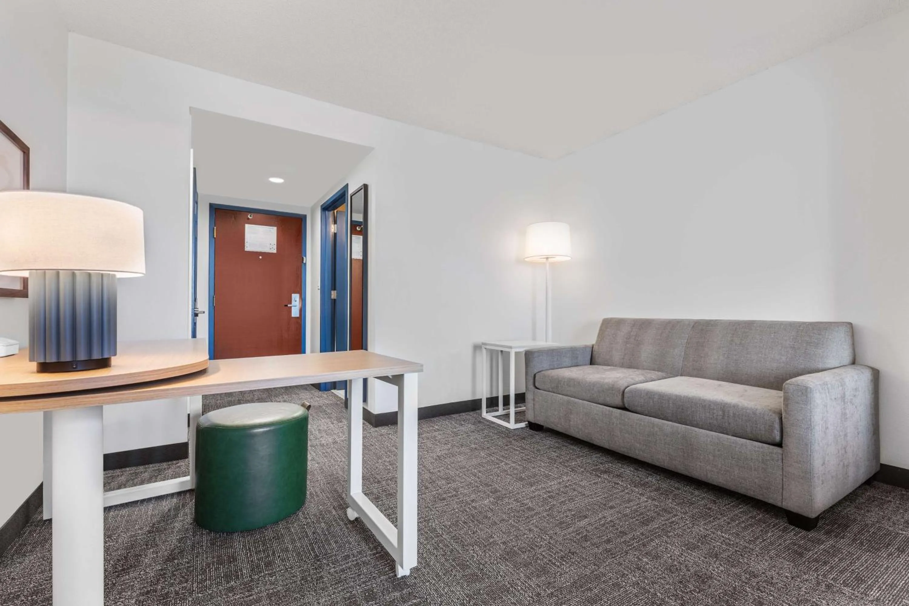 Living room in Spark By Hilton Charlotte Tyvola I-77