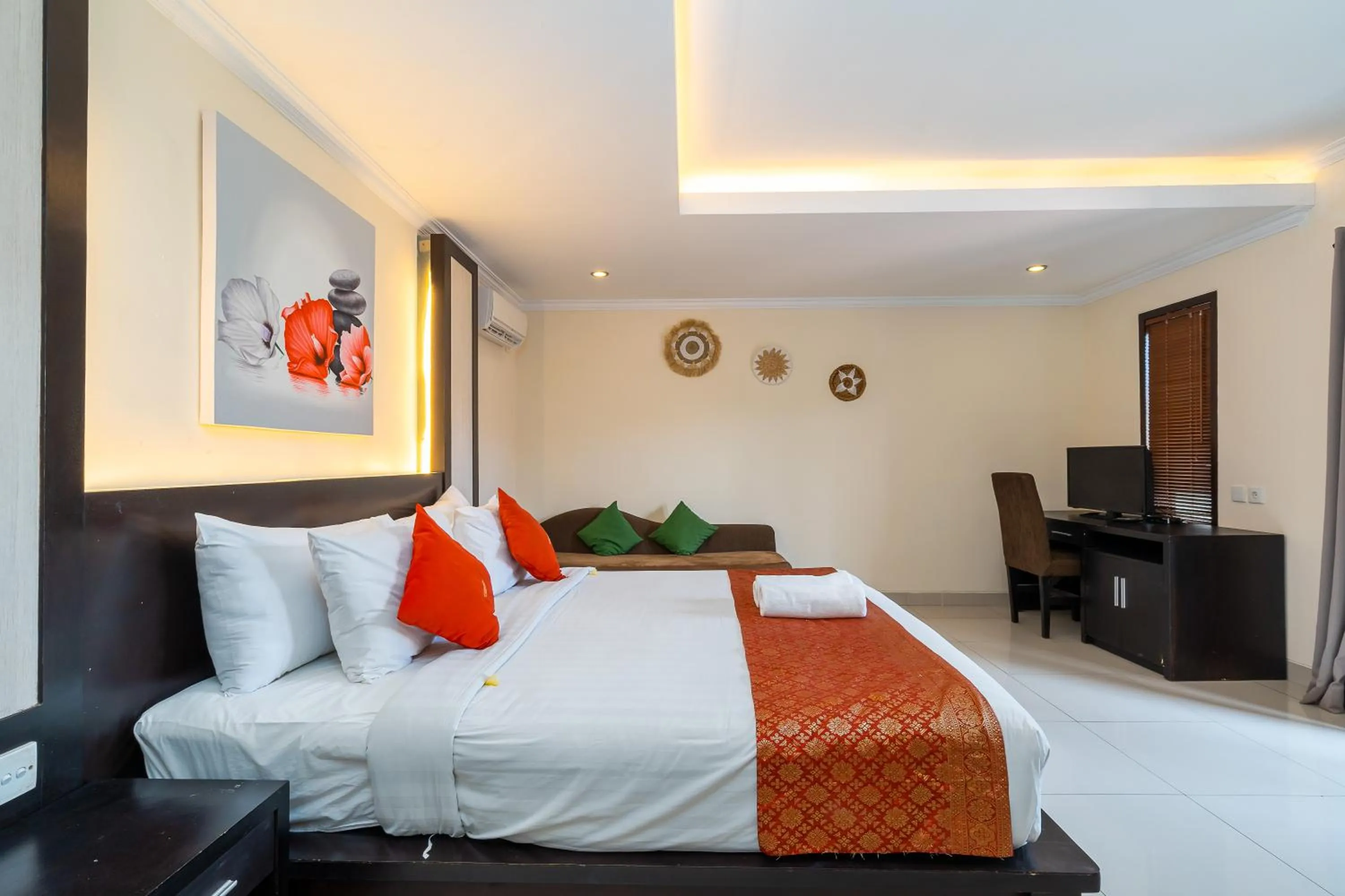 Bed in De' Bharata Bali Villas