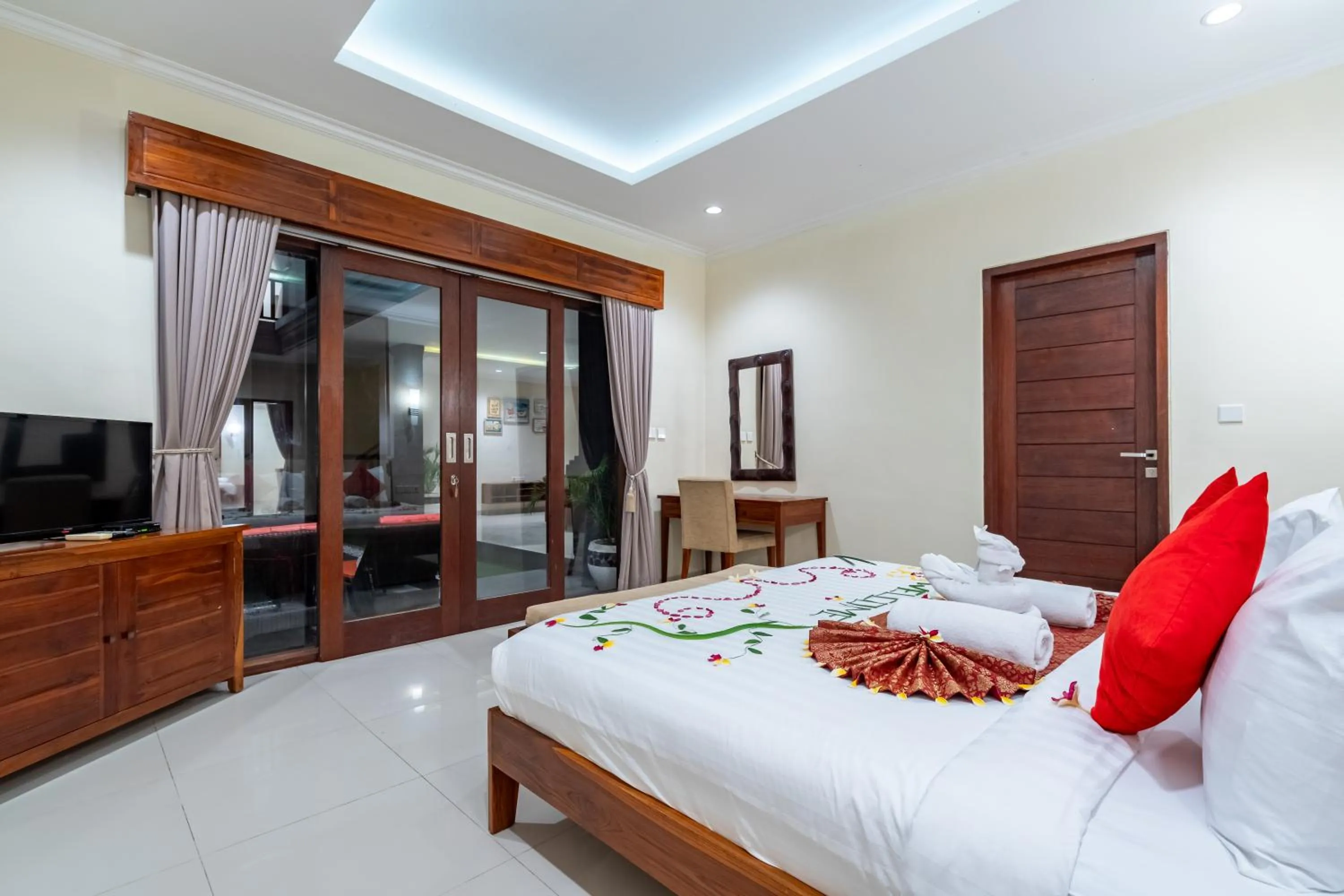Bed in De' Bharata Bali Villas