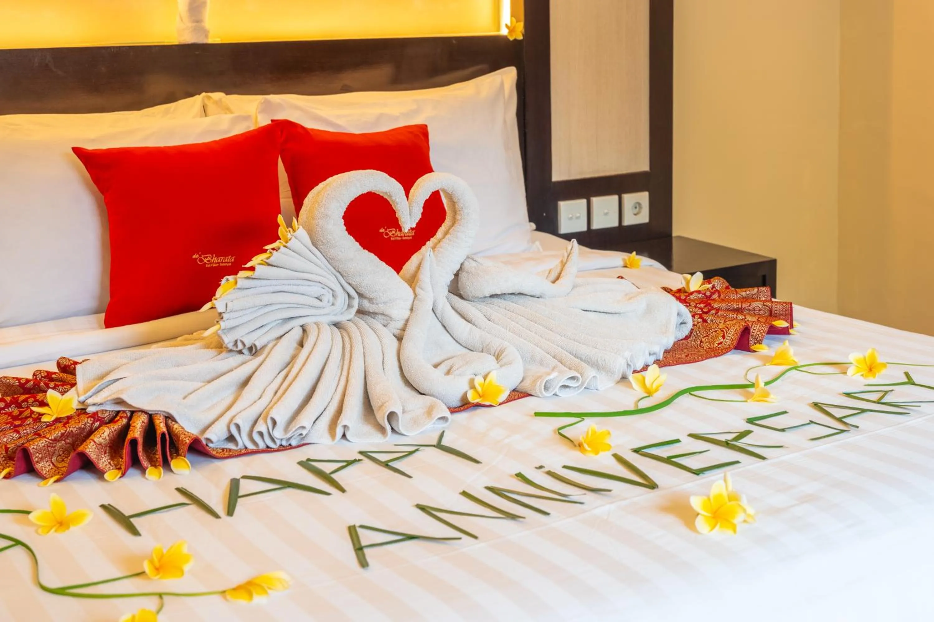 Bed in De' Bharata Bali Villas