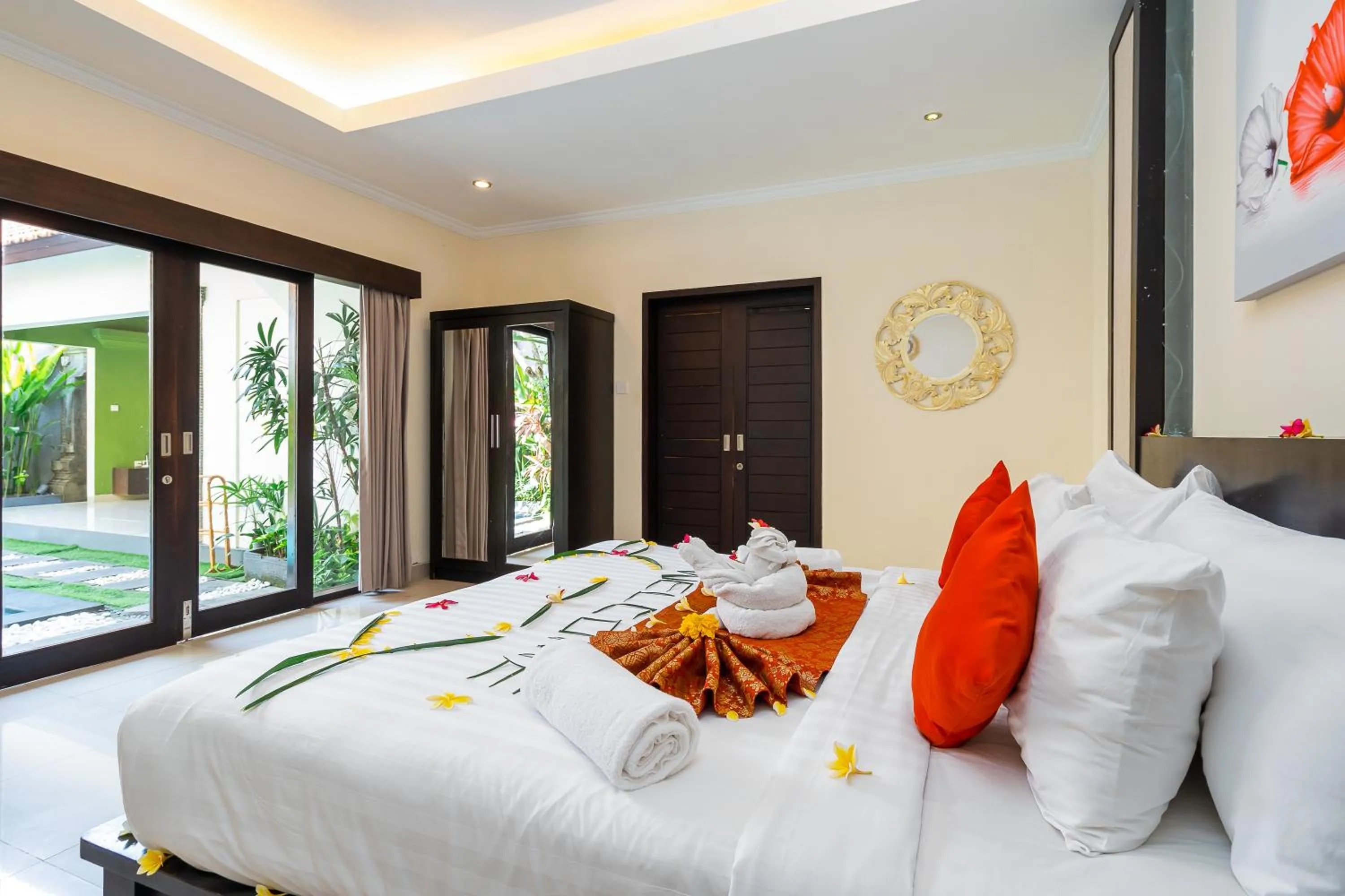 Bed in De' Bharata Bali Villas