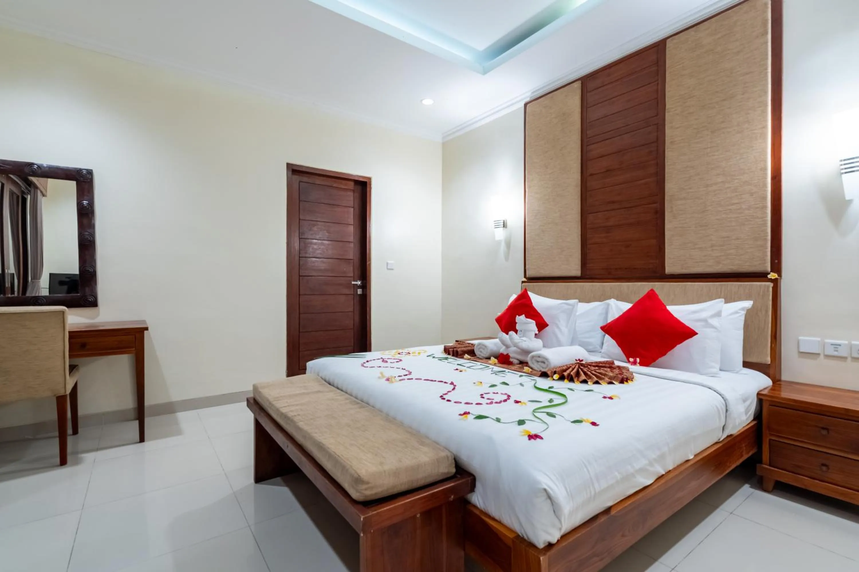 Bed in De' Bharata Bali Villas