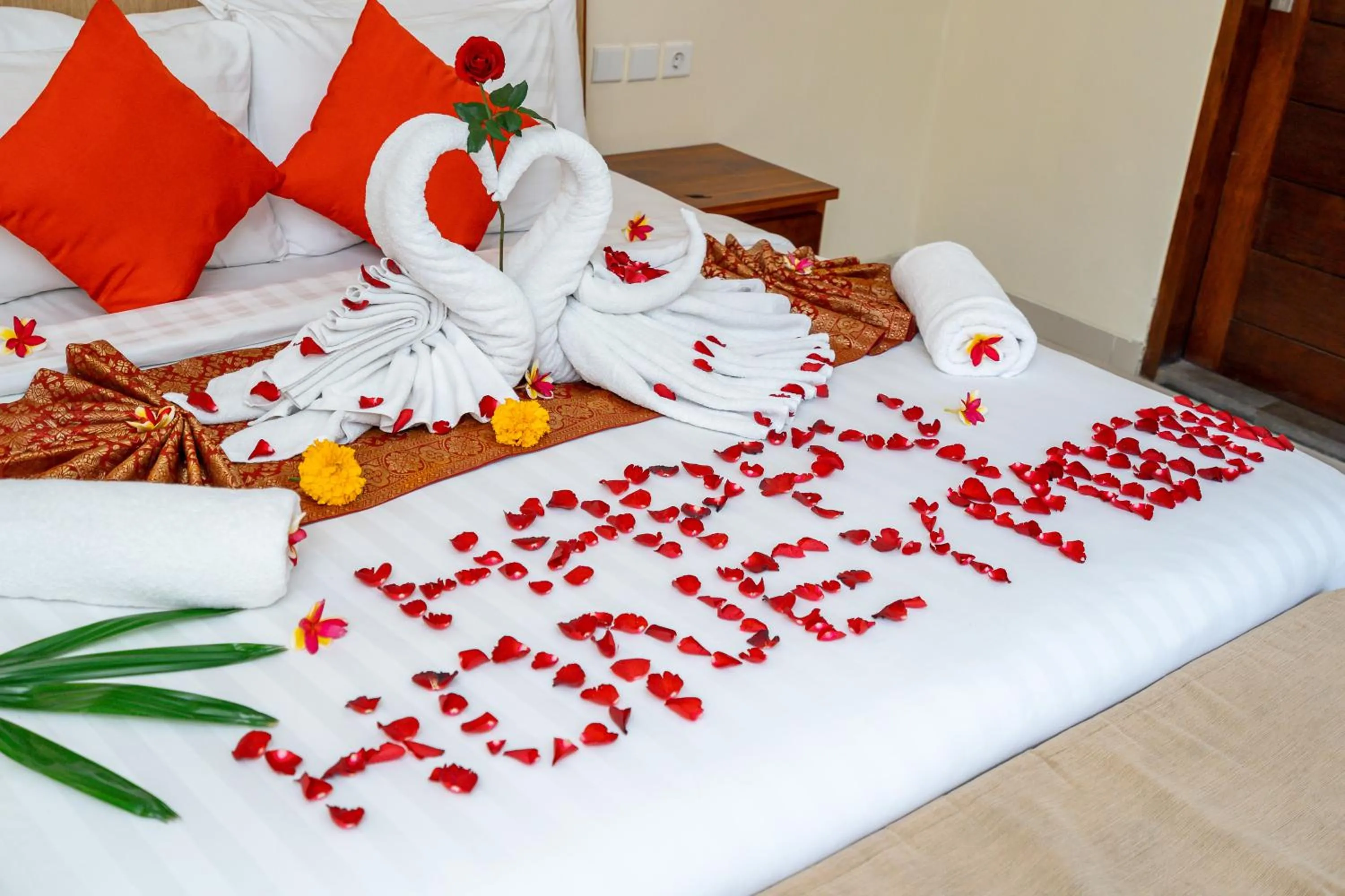 Bed in De' Bharata Bali Villas