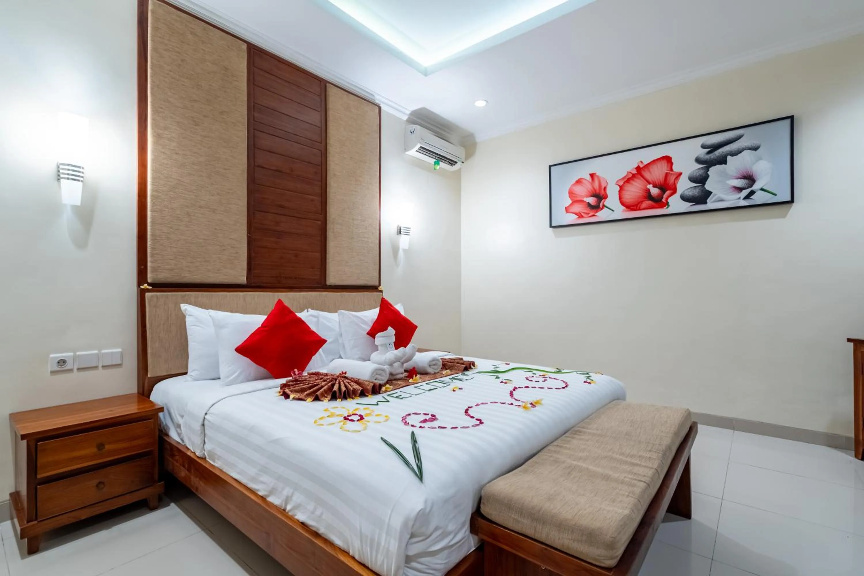 Bed in De' Bharata Bali Villas