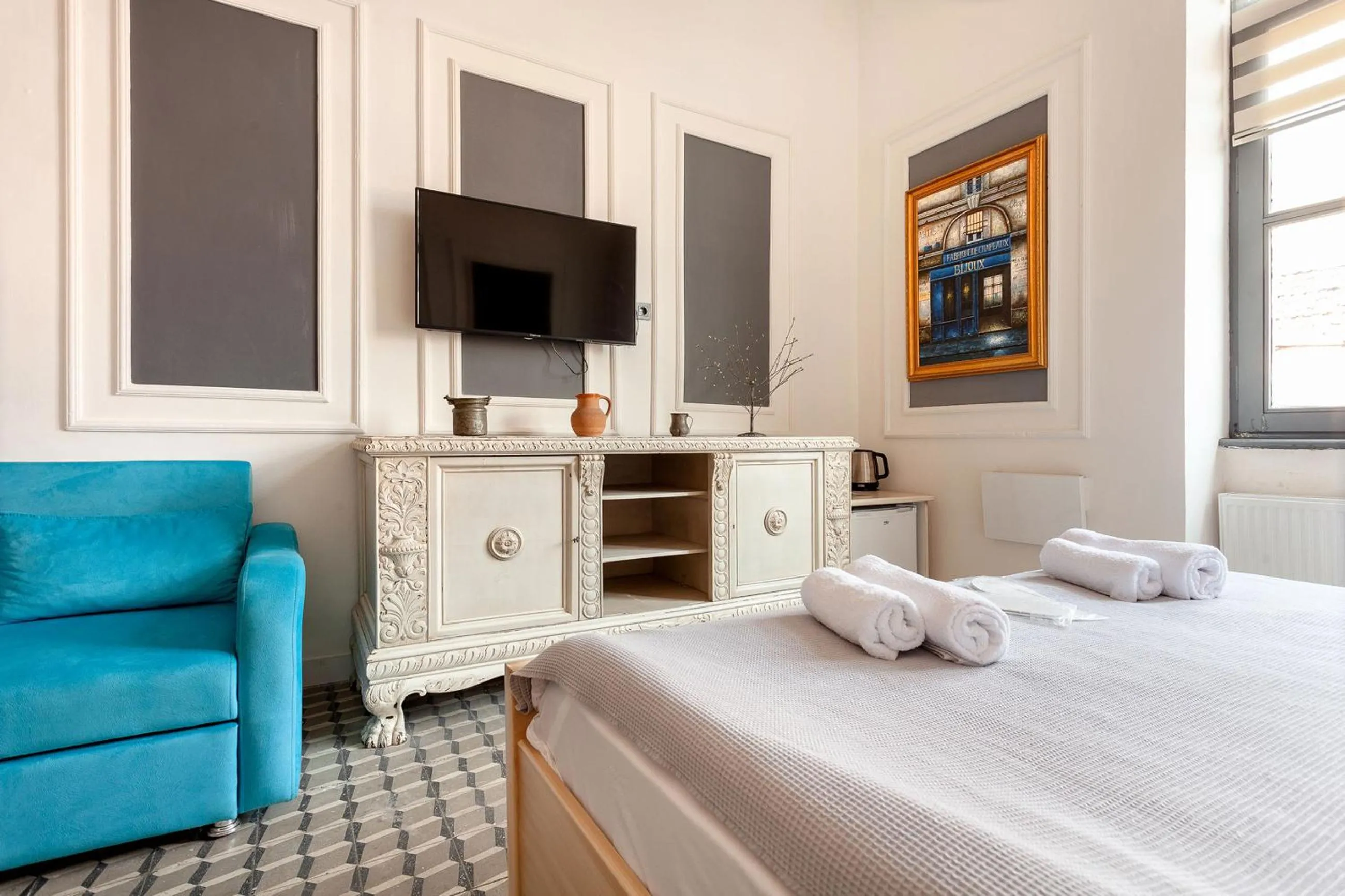 TV and multimedia, Bed in Cezayir Rooms